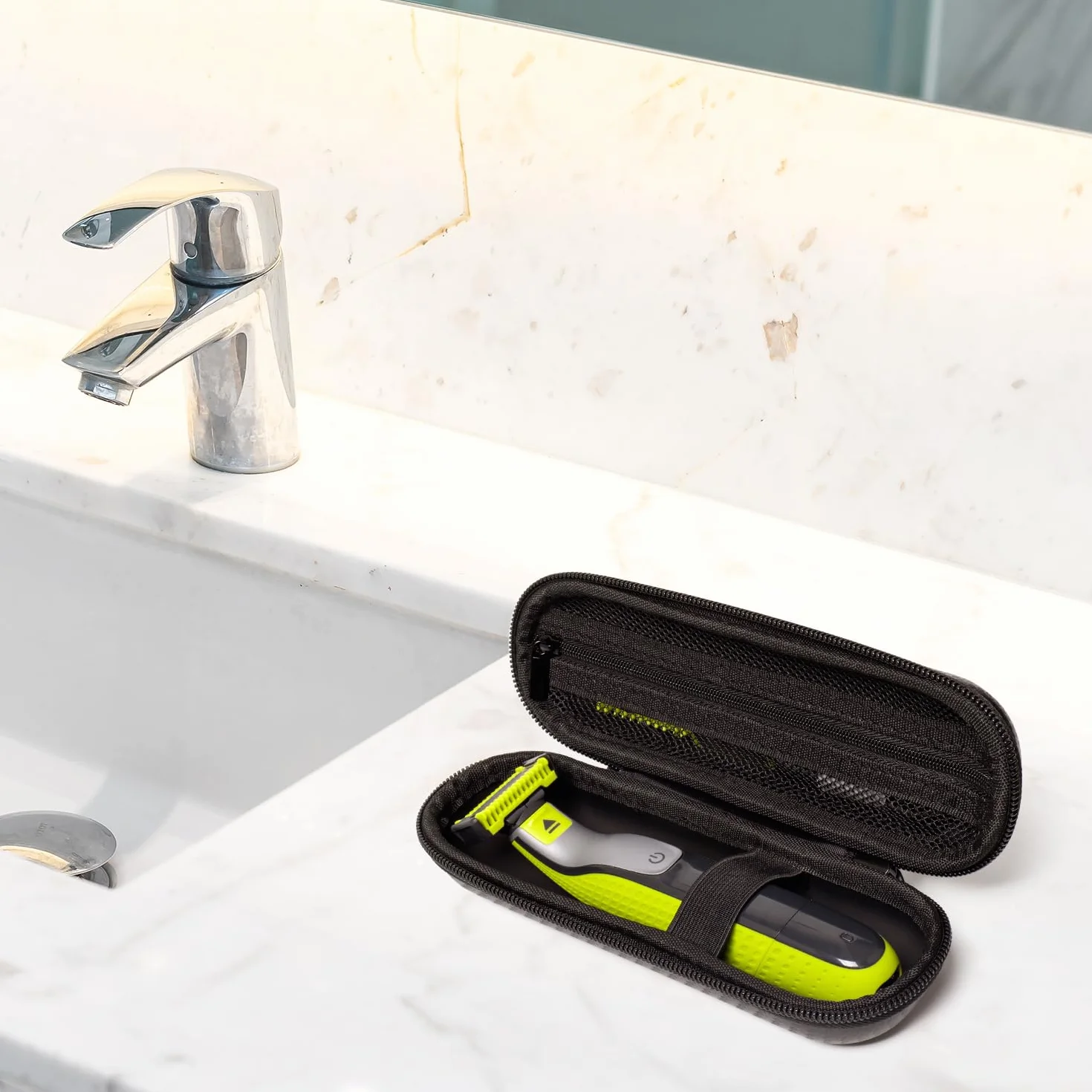 Nincha Kompaktowa torba podróżna na trymer do golenia Philips Hybrid Electric Trimmer and Shaver, Face + Body Groomer QP2724/90, QP2834/70, QP1924/70, QP6531/70, QP4631/90, twardy etui do przenoszenia