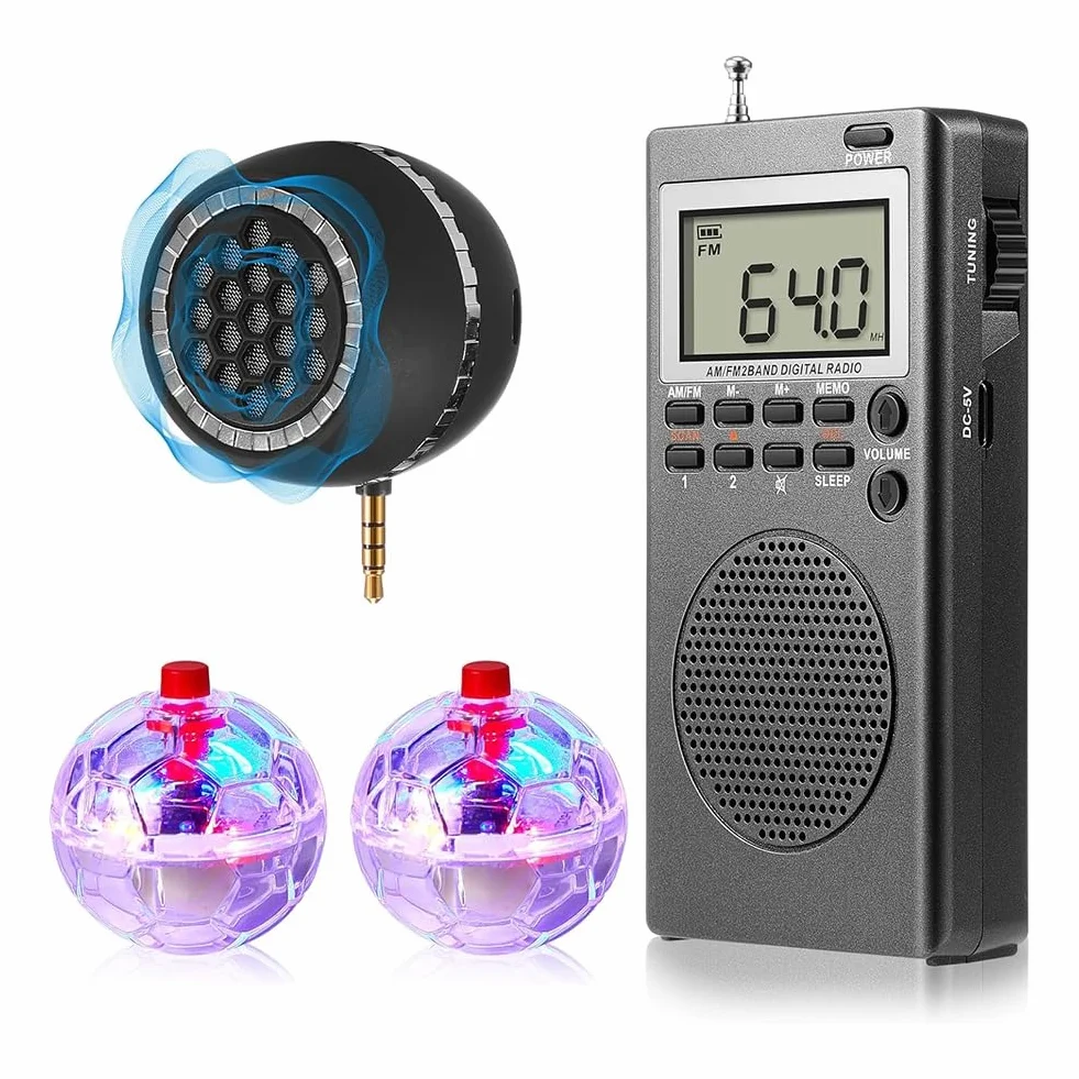Spirit Box zestaw sprzętu z 2 diodami LED Cat Ball 1 Spirit Box głośnik zestaw sprzętu paranormalnego biuro na zewnątrz