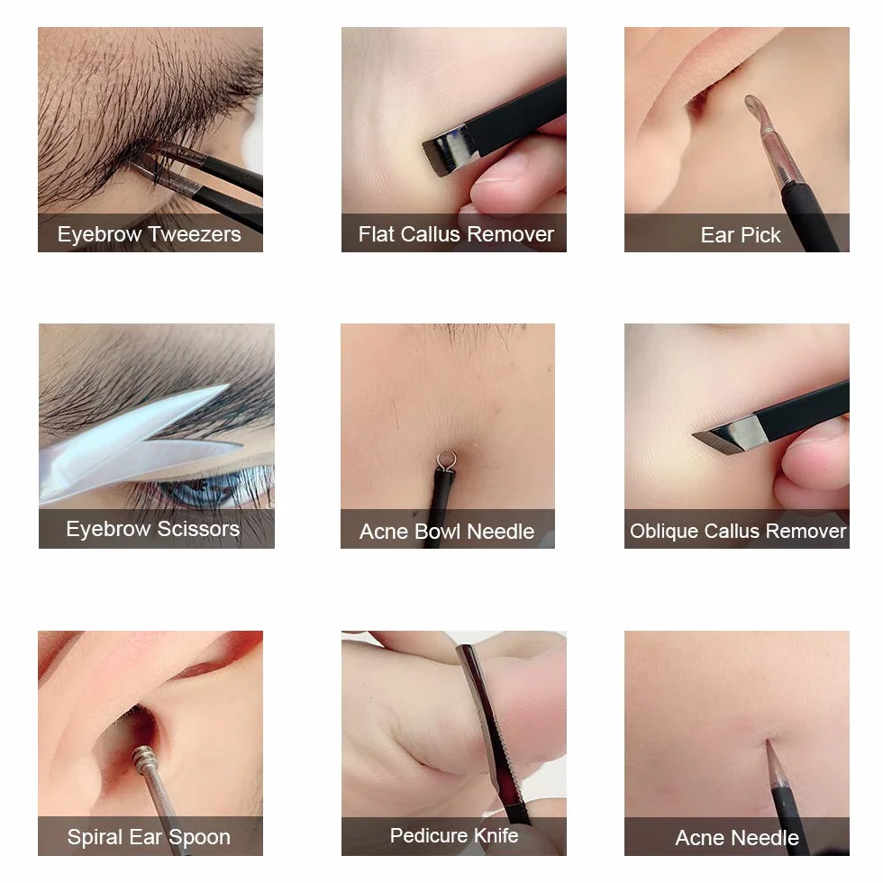 Manicure Set 18szt Profesjonalne Wycinarki do paznokci Zestaw Narzędzia do pielęgnacji pedicure-Narzędzia do pielęgnacji ze stali nierdzewnej do podróży (różowa)