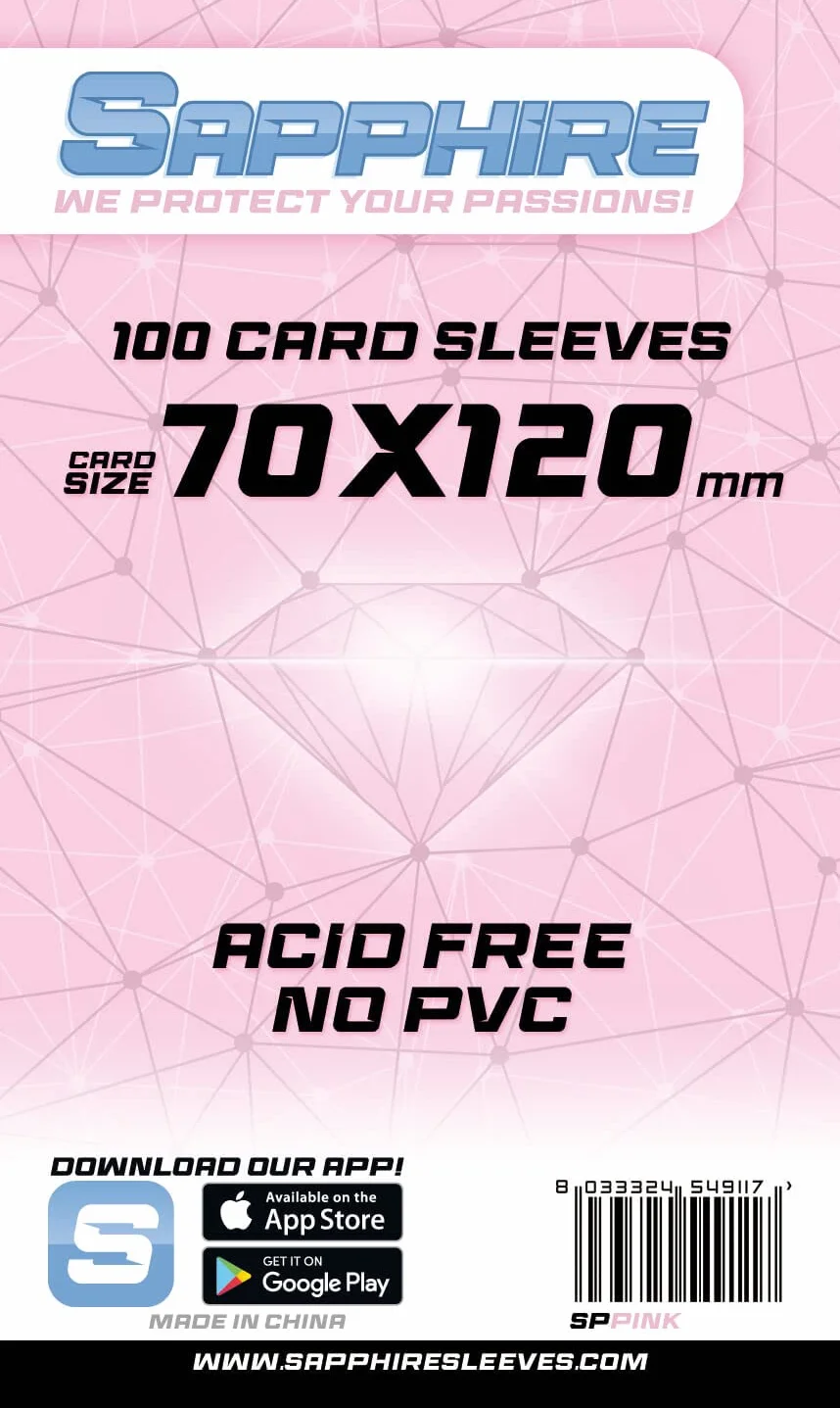 Red Glove Sapphire Card Sleeves Pink 70x120 mm - 100 szt