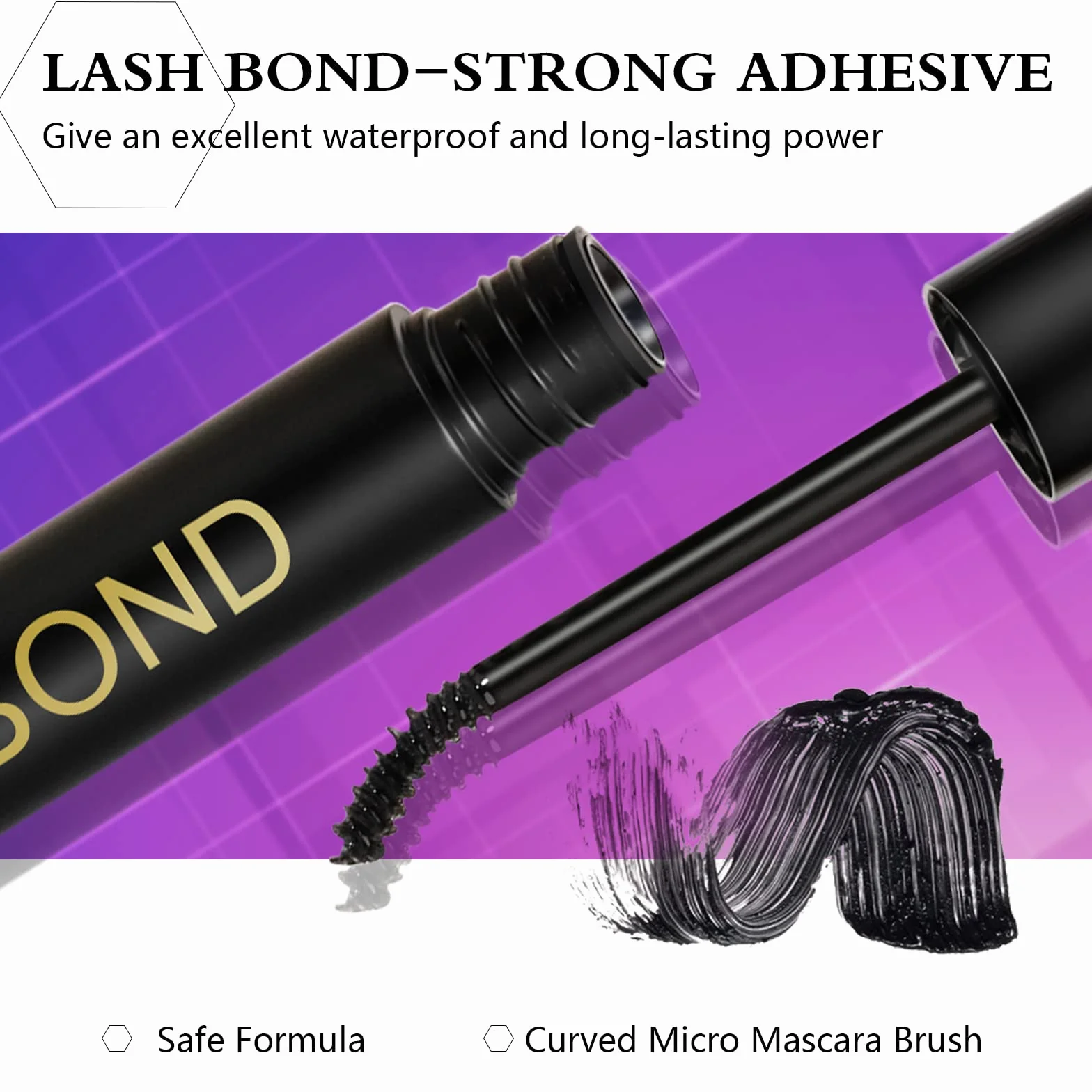 Obeyalash Lash Bond and Seal 10ml Strong Hold 48 Hours Waterproof Latex-free Cluster Lash Glue 2 IN 1