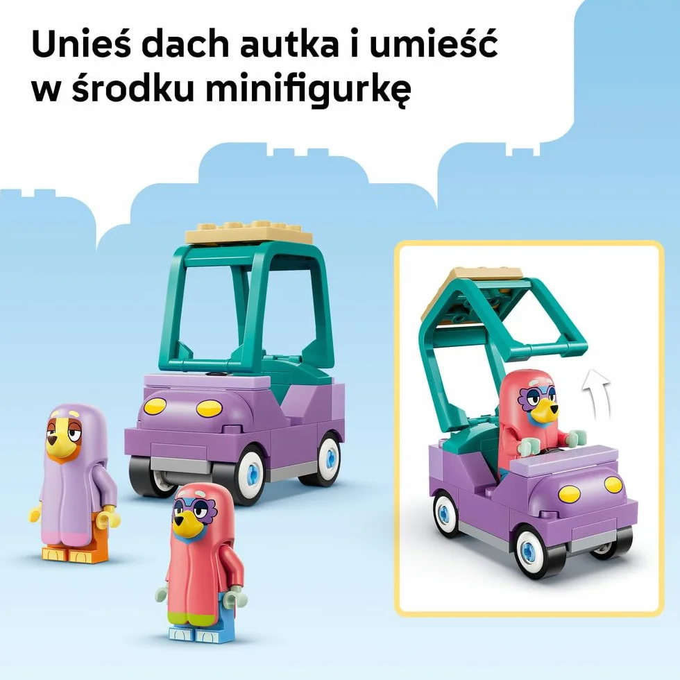 LEGO Blue Babunie z Bingo i Blue, zabawka konstrukcyjna dla dzieci, zestaw z samochodem, ogrodem i postaciami z serialu, pomysł na prezent dla chłopca i dziewczynki od 4 lat 11216