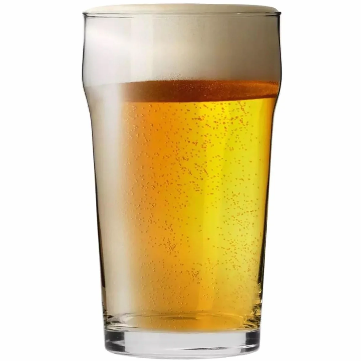 KROSNO | Szklanki do piwa typu Nonic | Komplet 6 x 500 ml | Kolekcja Mixology | Do lagerów i stoutów | Pogrubiony pierścień, stabilne dno | Na przyjęcia i imprezy | Szkło bezołowiowe | Do zmywarki