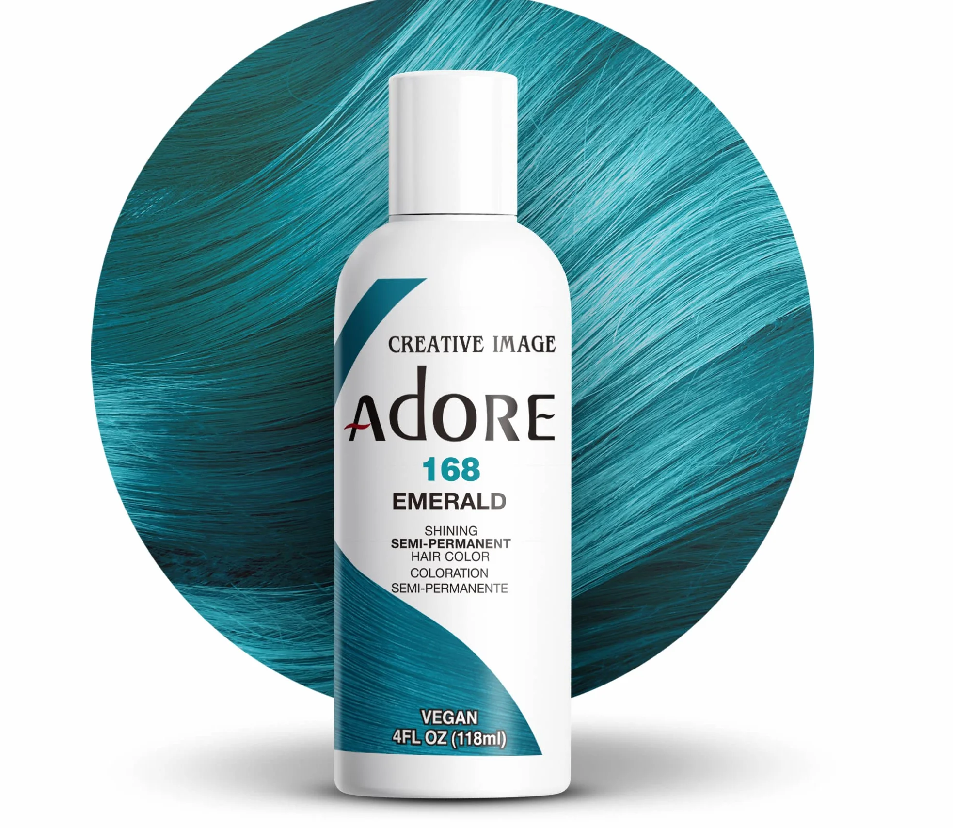 Adore Creative Image Półtrwała Farba do Włosów, 168 Emerald, 118 ml