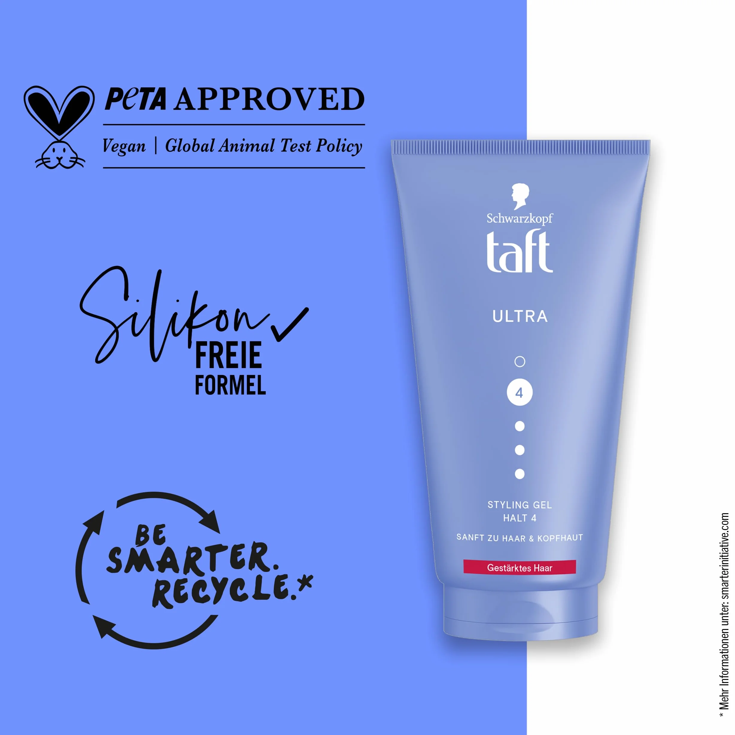 Schwarzkopf Taft Gel Ultra Styling (150 ml), żel do włosów wzmocnionych o bardzo mocnym trzymaniu, delikatny dla włosów i skóry głowy, wegański żel do stylizacji włosów