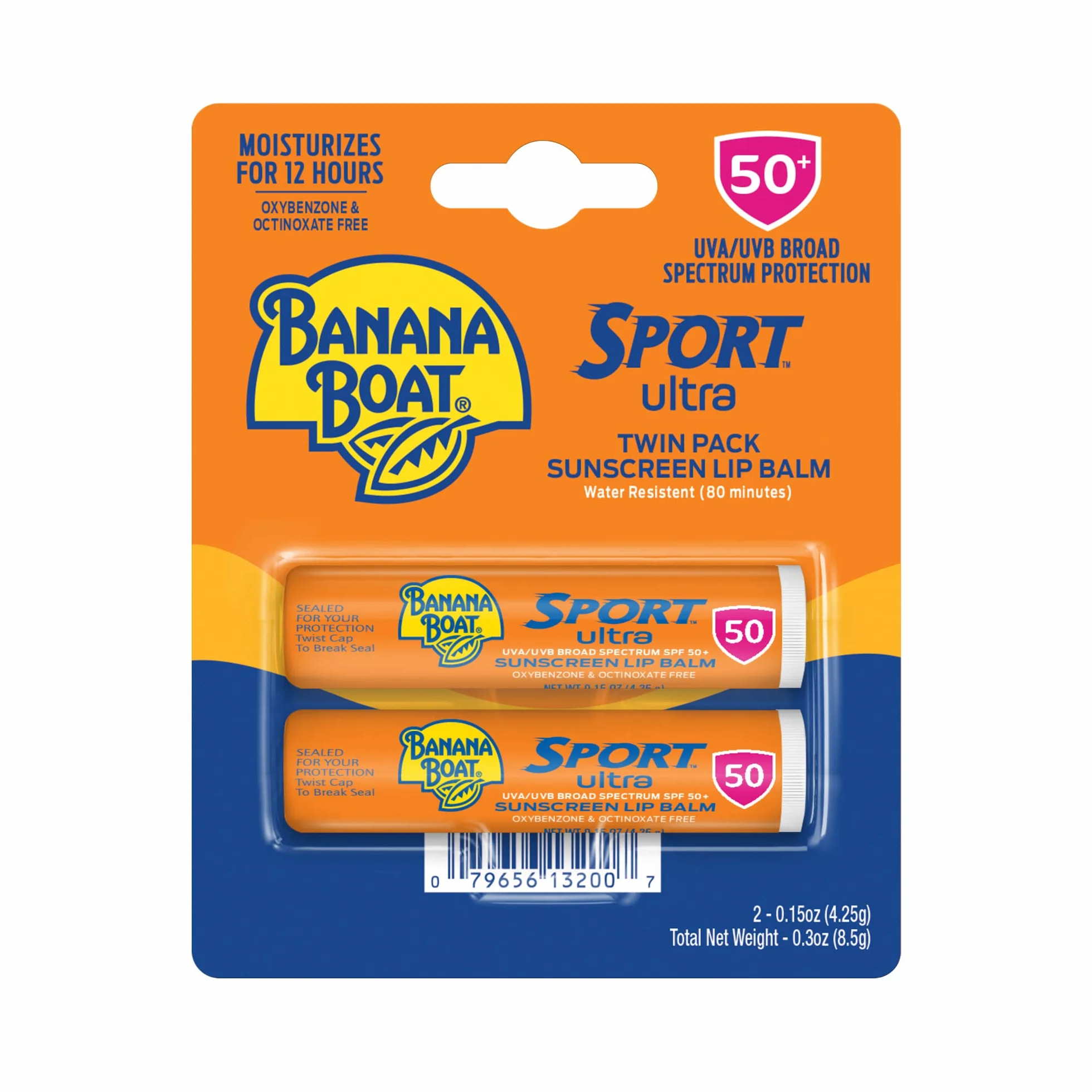 Banana Boat Protetor solar Sport Ultra Labial, FPS 50, pacote duplo
