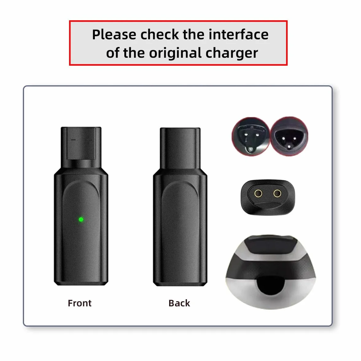 CY 2szt./partia Adapter USB Type-C do 2-pinowy Power Charge Kompatybilny z Braun Elektrycznym Trymerem do Włosów i Brody