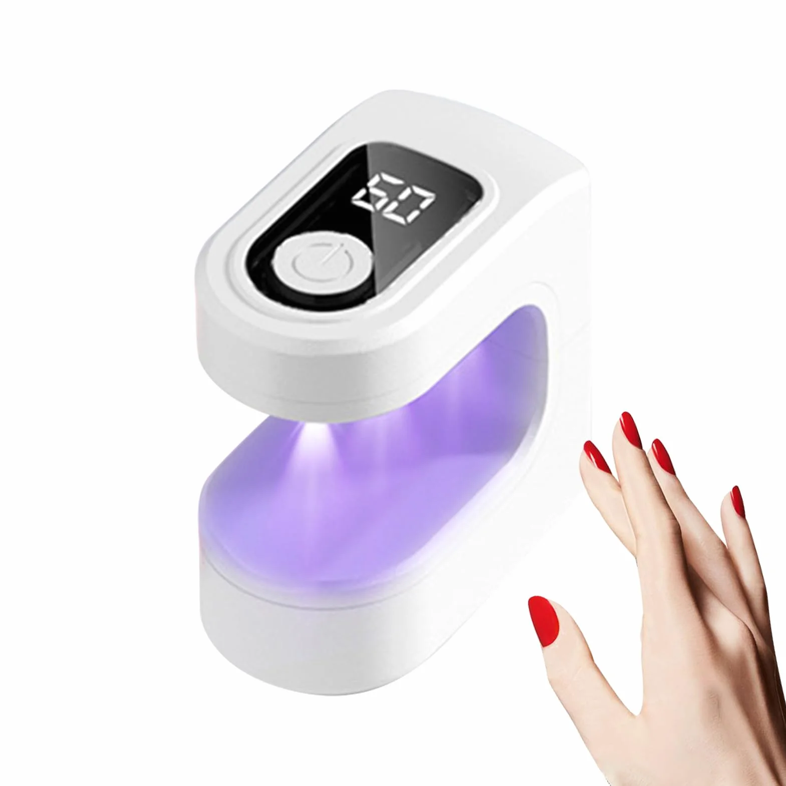 Mini lampa UV do paznokci - suszarka ?elowa z ?adowaniem USB, przeno? lampa do manicure z ustawieniami czasu do salonu podró?y