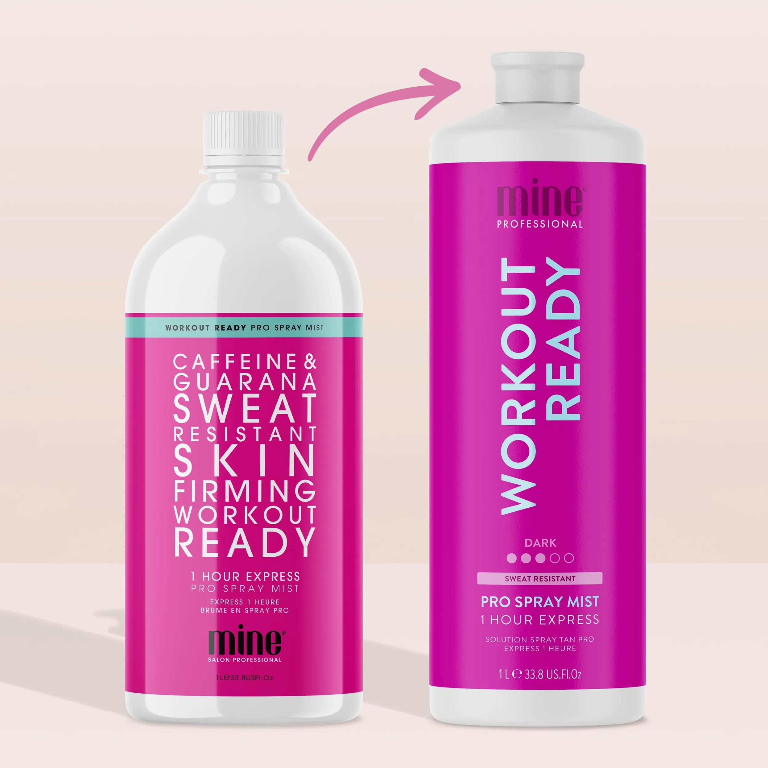 MineTan Workout Ready Spray do Opalania, Odporne na pot, Bardzo ciemnobrązowe wykończenie, 1 godzina ekspresowa formuła, Wegańska