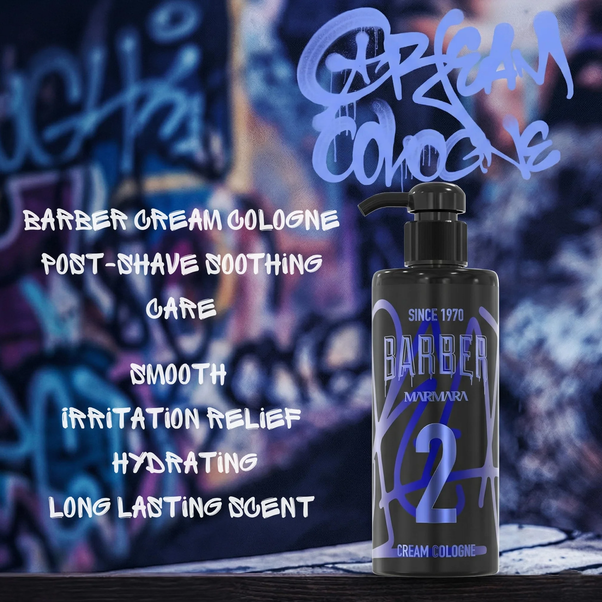 Barber Marmara Kremowa Woda Toaletowa No.2 Balsam Po Goleniu, Łagodzący i Nawilżający, Antyseptyczna Pielęgnacja Skóry, Męski Zapach, 400ml
