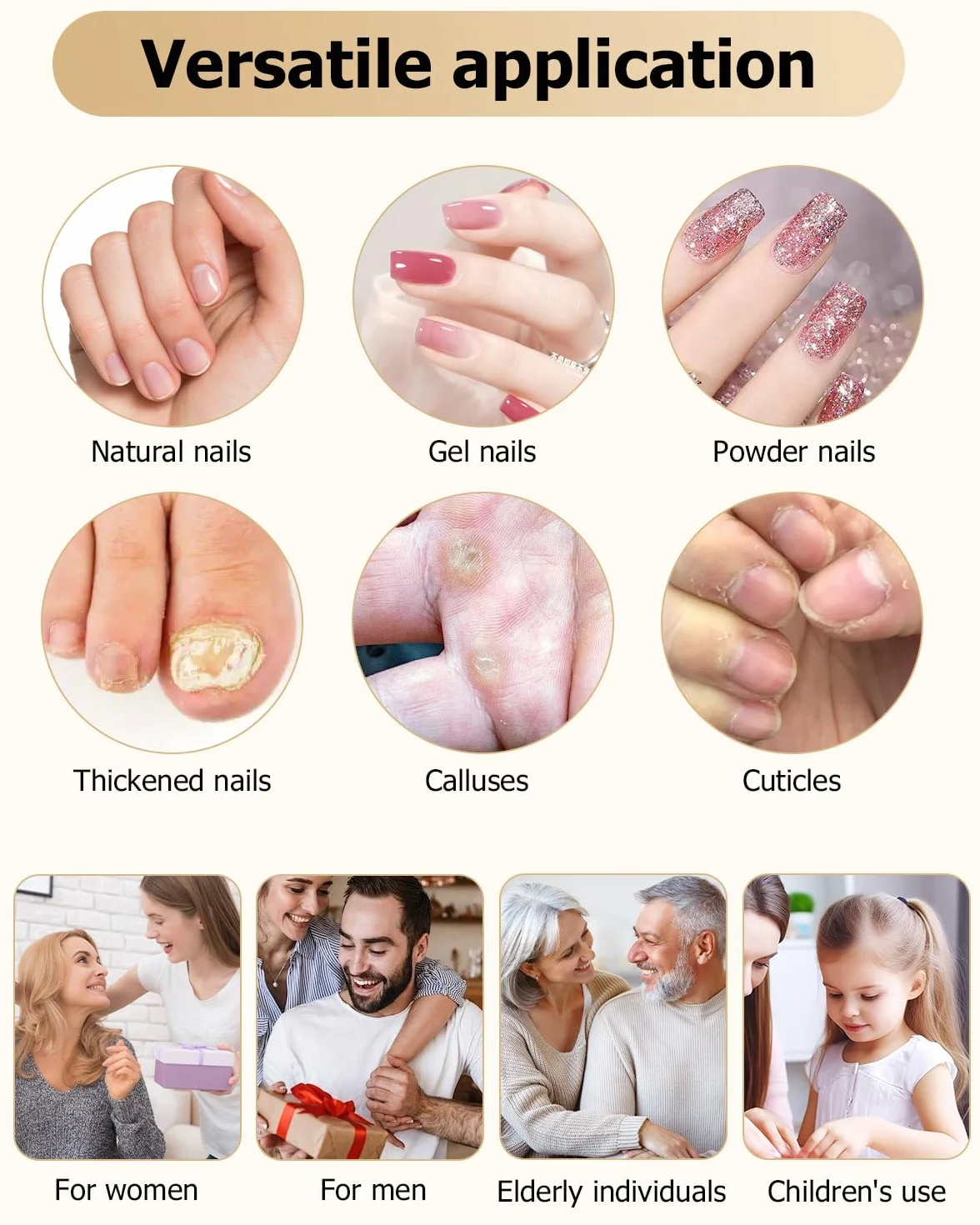 Elektryczny Frezarka do Paznokci, Profesjonalny zestaw do manicure i pedicure, Wyposażony w 9 wierteł do paznokci, 5-stopniową regulację prędkości, z pojemnikiem do przechowywania