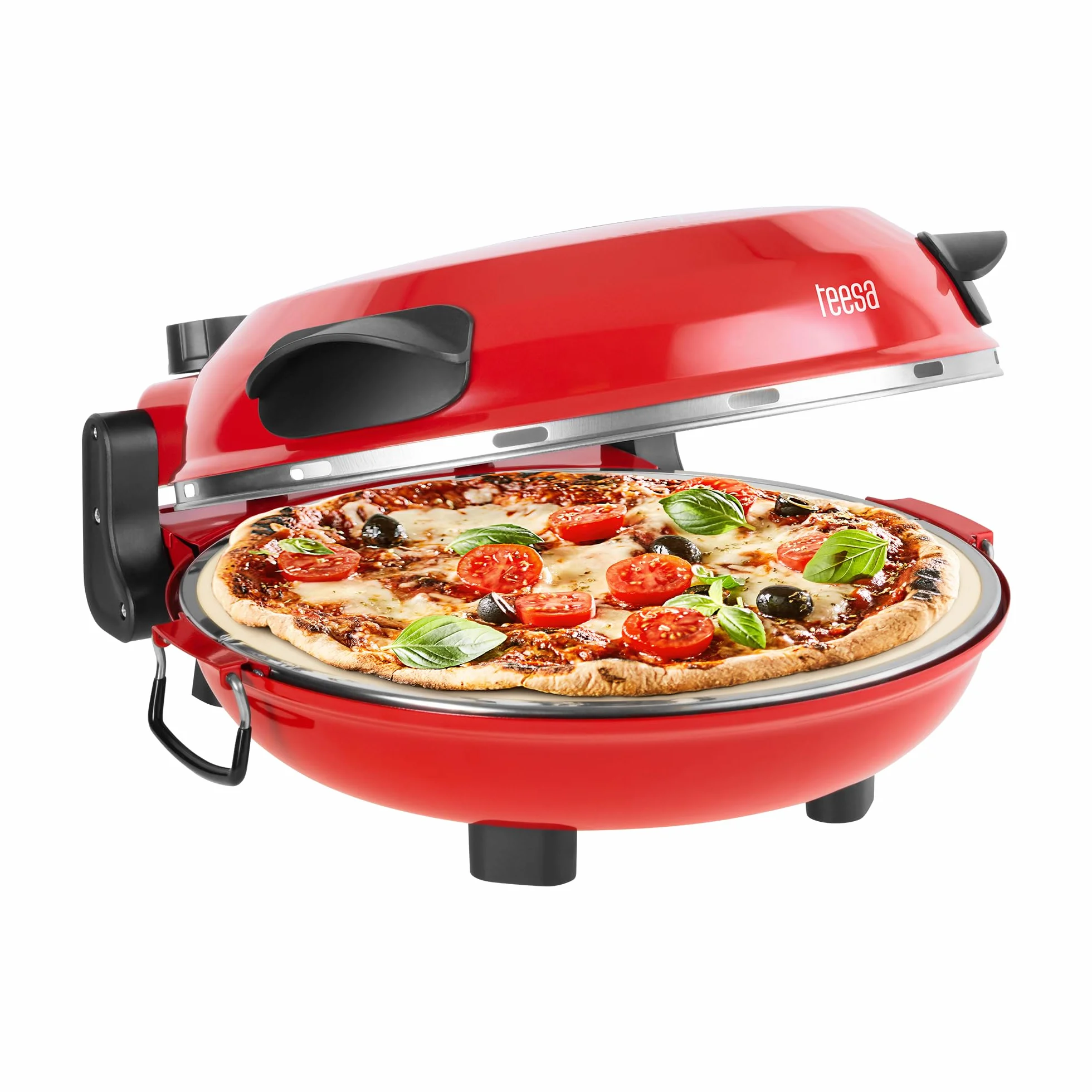 Teesa Piec do Pizzy Supreme+ 405°C 1200 W Okienko Łopatki Wyjmowany Kamień Regulacja Temperatury TSA3238