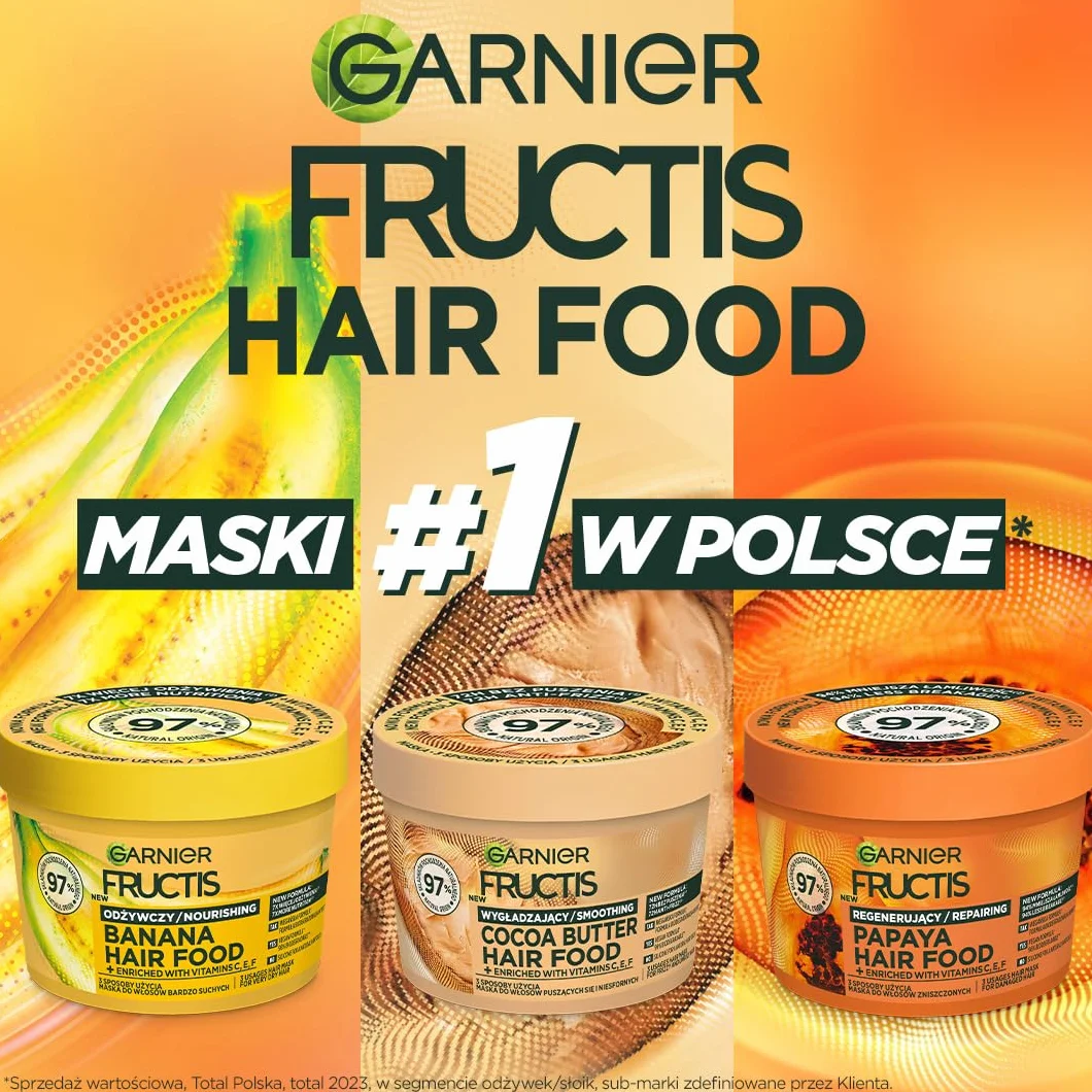 Garnier Fructis Hair Food Banana Maska do włosów suchych 400 ml