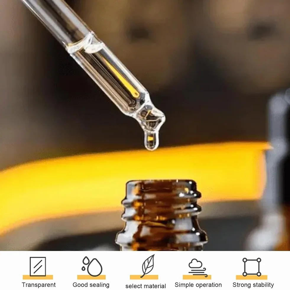 Butelka Z Pipetą,Butelki Szklane Z Pipetą W Kolorze Bursztynowym,Butelka Apteczna,Butelki Z BrąZowego SzkłA Ze Szklaną Pipetą, Buteleczki Z Kroplomierzem,Do OlejkóW Eterycznych,Perfum,8x10ml
