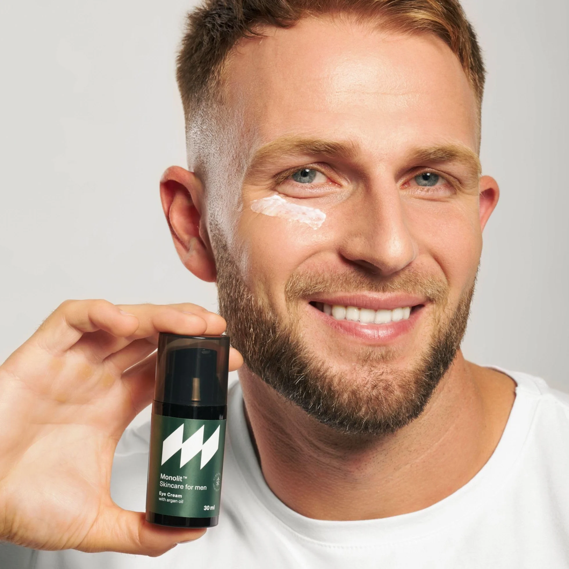 Monolit Krem pod Oczy z Olejkiem Arganowym dla Mężczyzn, Przeciwzmarszczkowy, Nawilżający, 30ml
