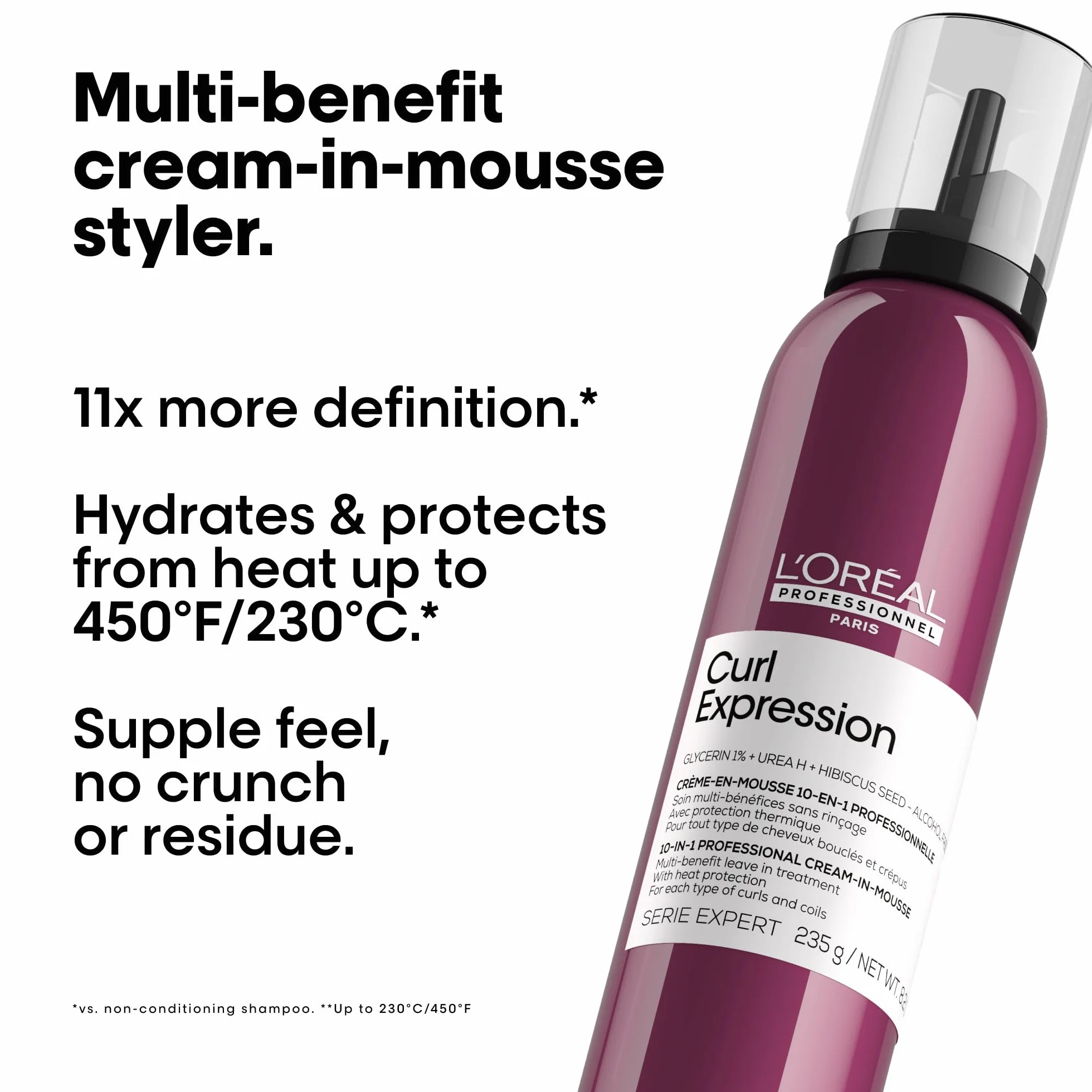 L'Oréal Professionnel Expert Curl Expression 10 w 1 Cream-in-Mousse Pianka do włosów falistych i kręconych 250 ml