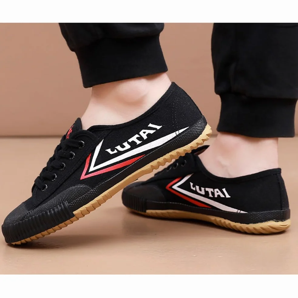 Buty do sztuk walki Unisex Tai-Chi Sneakers Shaolin Monk Buty do sztuk walki Moda Qigong Trainerss,Black,38 EU