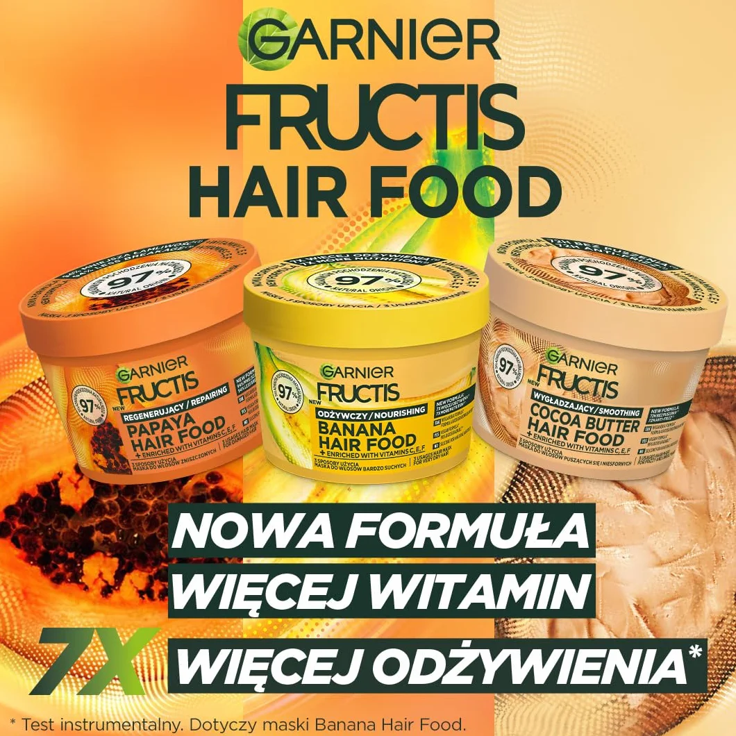 Garnier Fructis Hair Food Banana Maska do włosów suchych 400 ml