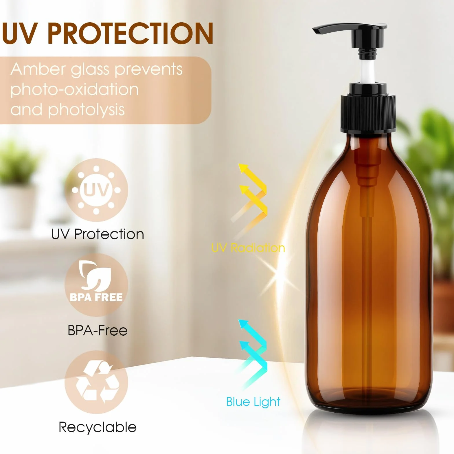 2 sztuki 500 ml spryskiwaczy szklanych, szklany rozpylacz do roślin, naczynie do napełnienia spryskiwaczy z regulowanym dyszą do natrysku, spryskiwacze do czyszczenia, olejków eterycznych