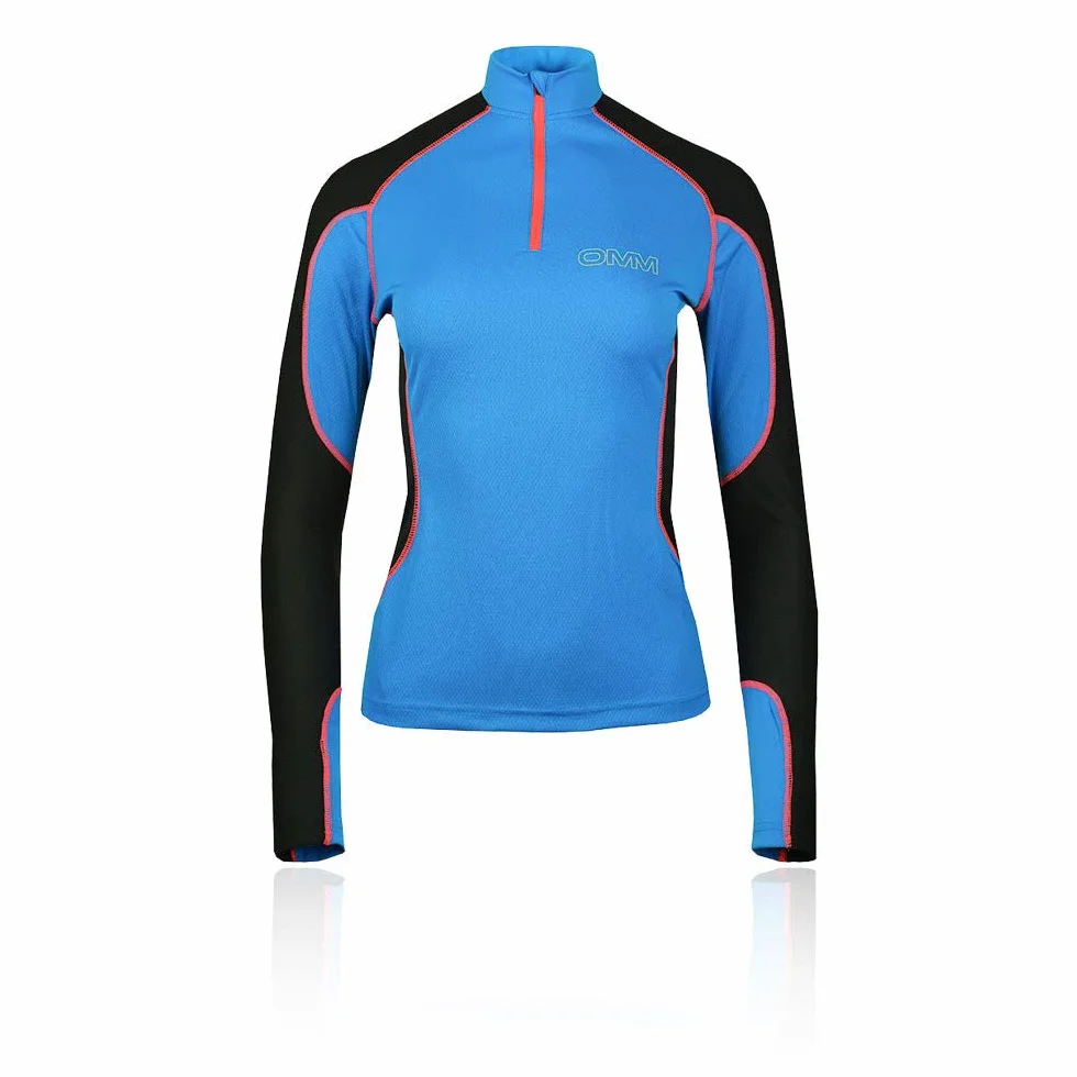 OMM ORIGINAL MOUNTAIN MARATHON Top do biegania z zamkiem błyskawicznym Kobiety Meridian