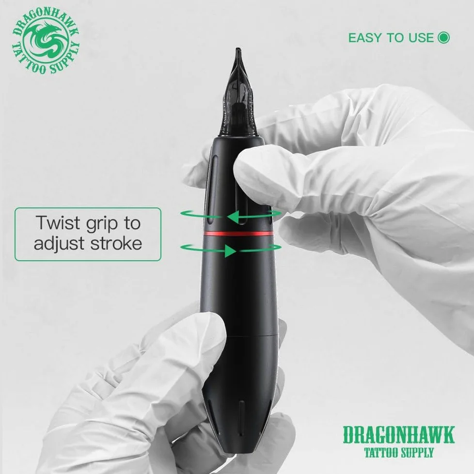 Dragonhawk Mast Pen Rotary Tattoo obrotowe urządzenie do tatuażu aluminium lotniczego, dla artystów tatuażu WQ102-2