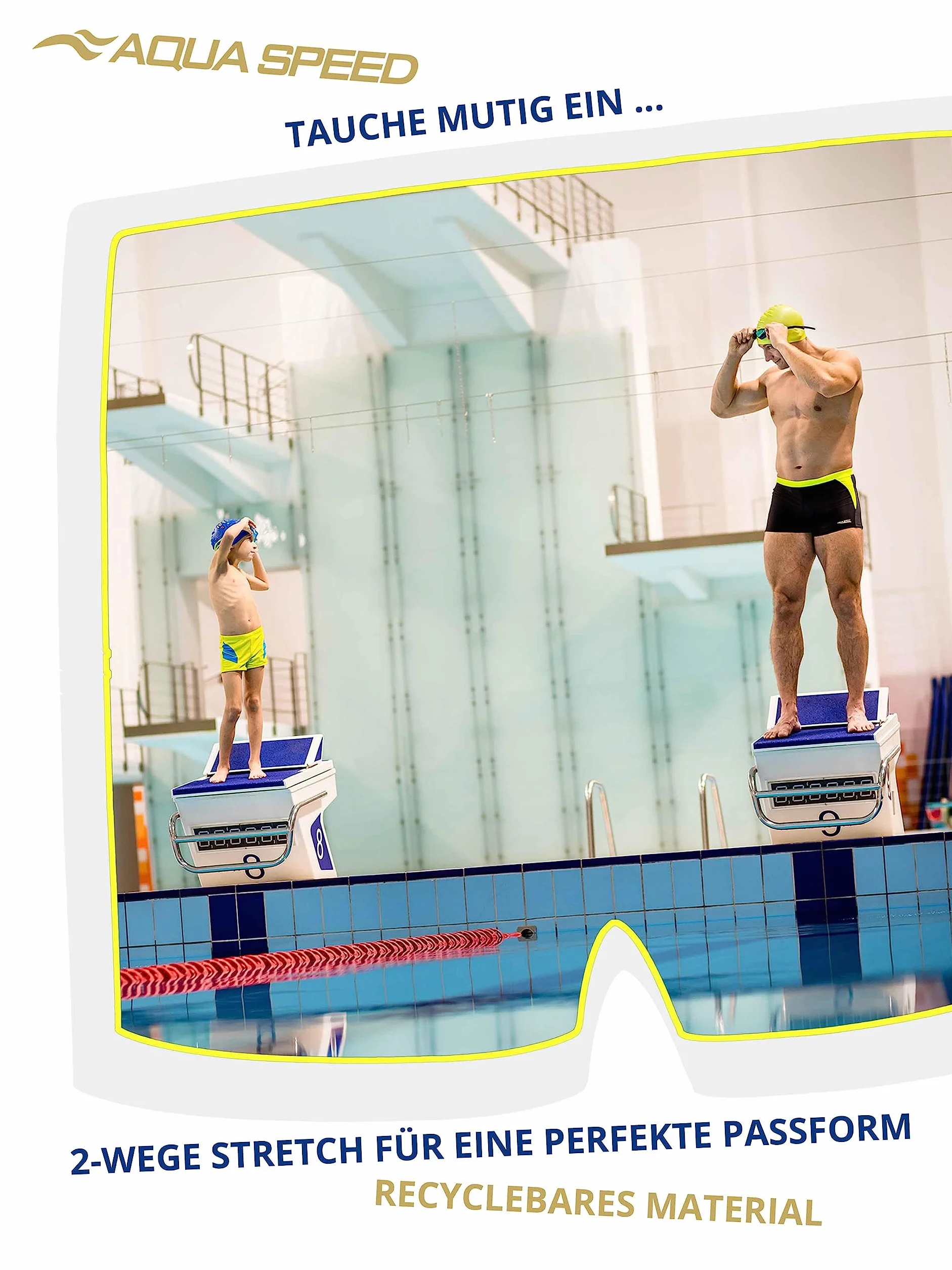 Aqua Speed boys swim trunks | Swimming trunks | 104-152 cm | Modern | Perfect Fit | UV protection | Chlorine resistant | Drawstring
