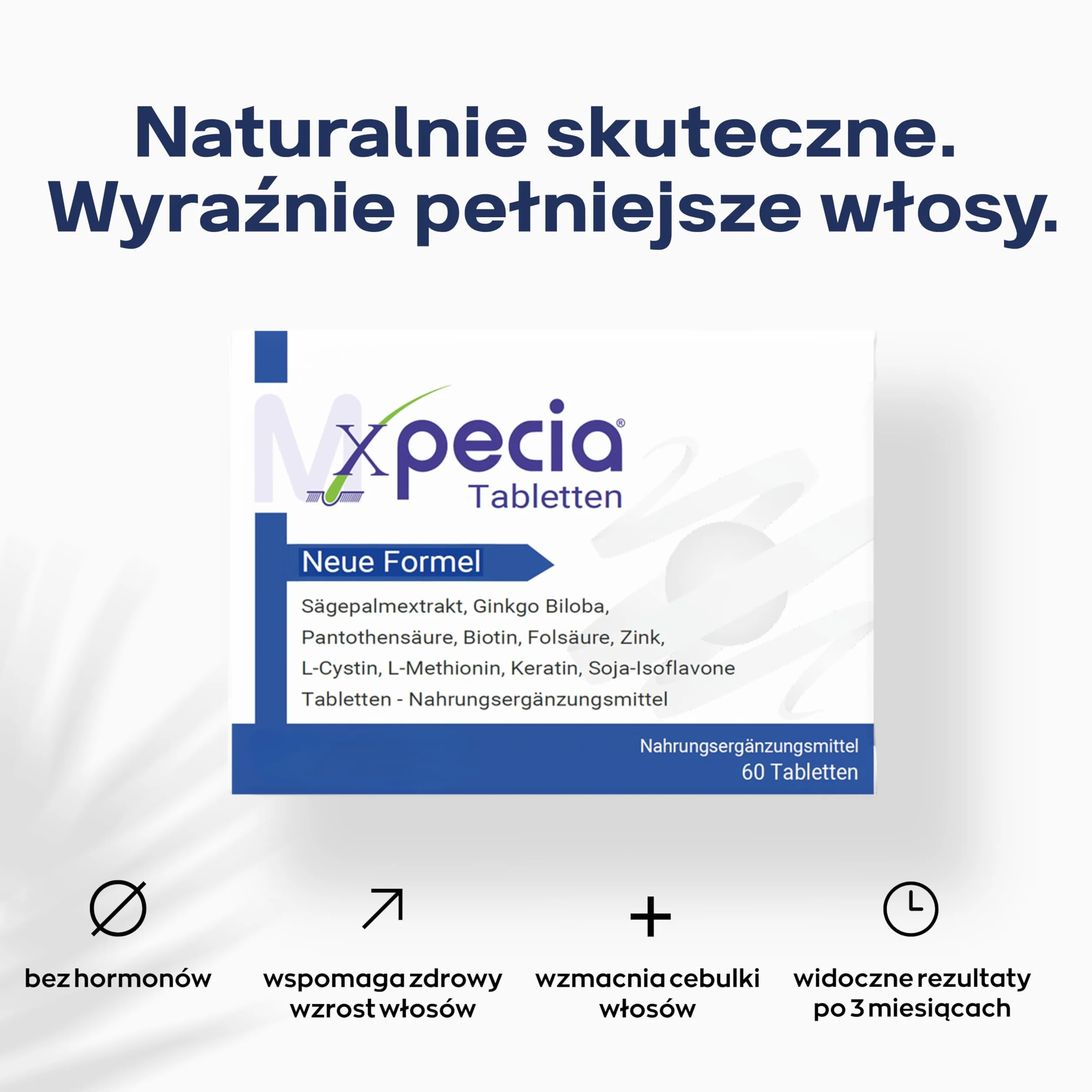 XPECIA DLA MĘŻCZYZN BLOCKER DHT PRZECIW WYPADANIU WŁOSÓW FORMUŁA NA POROST NOWYCH WŁOSÓW (180 tabletek)