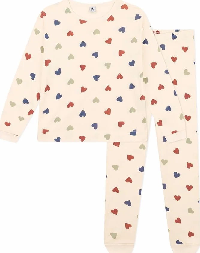 Petit Bateau Piżama damska z długim rękawem Avalan/Multico L, Avalane/Multico, L