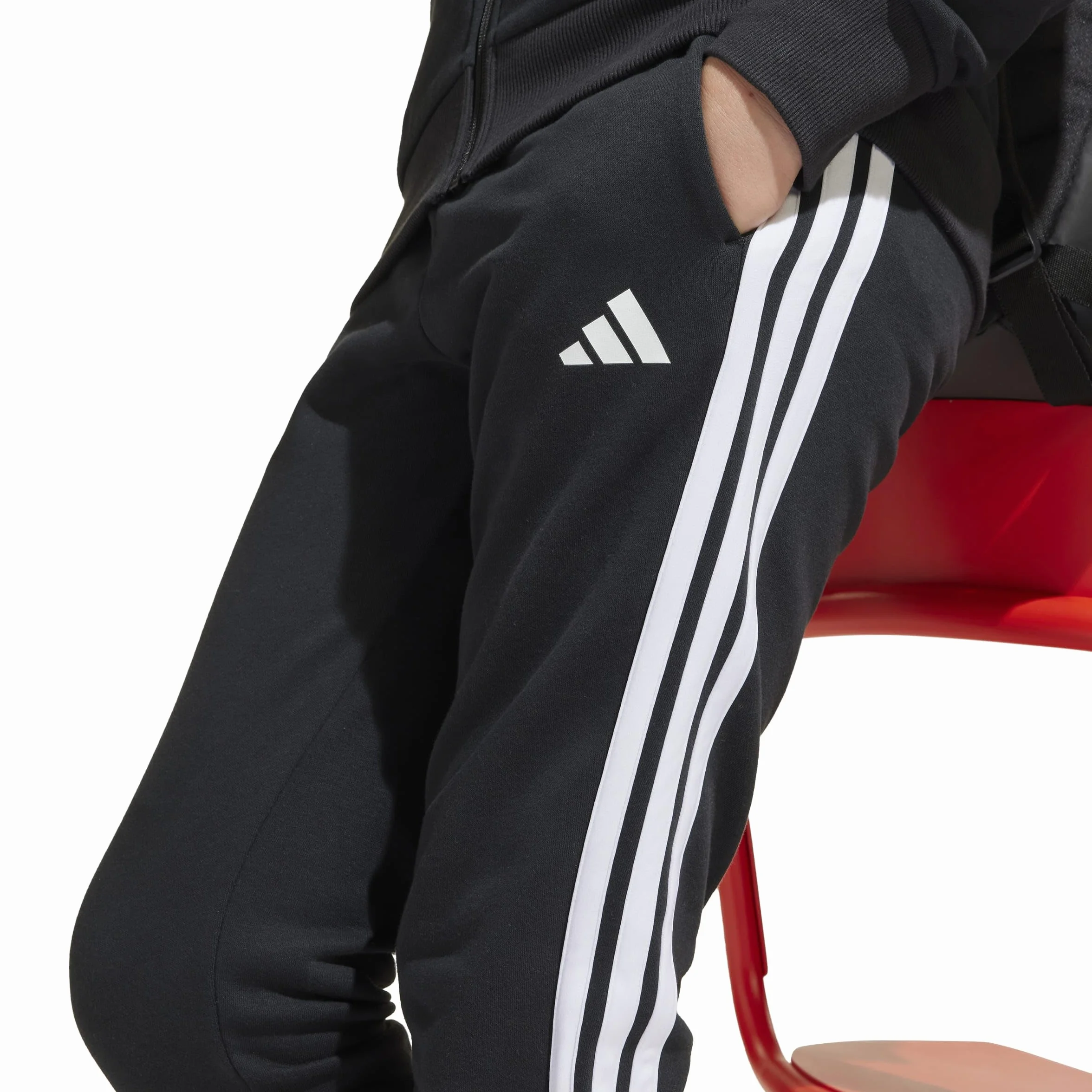 adidas Dresy Uniseks - dzieci Seasonal Essentials Tiberio 3 Stripes Fleece Tracksuit