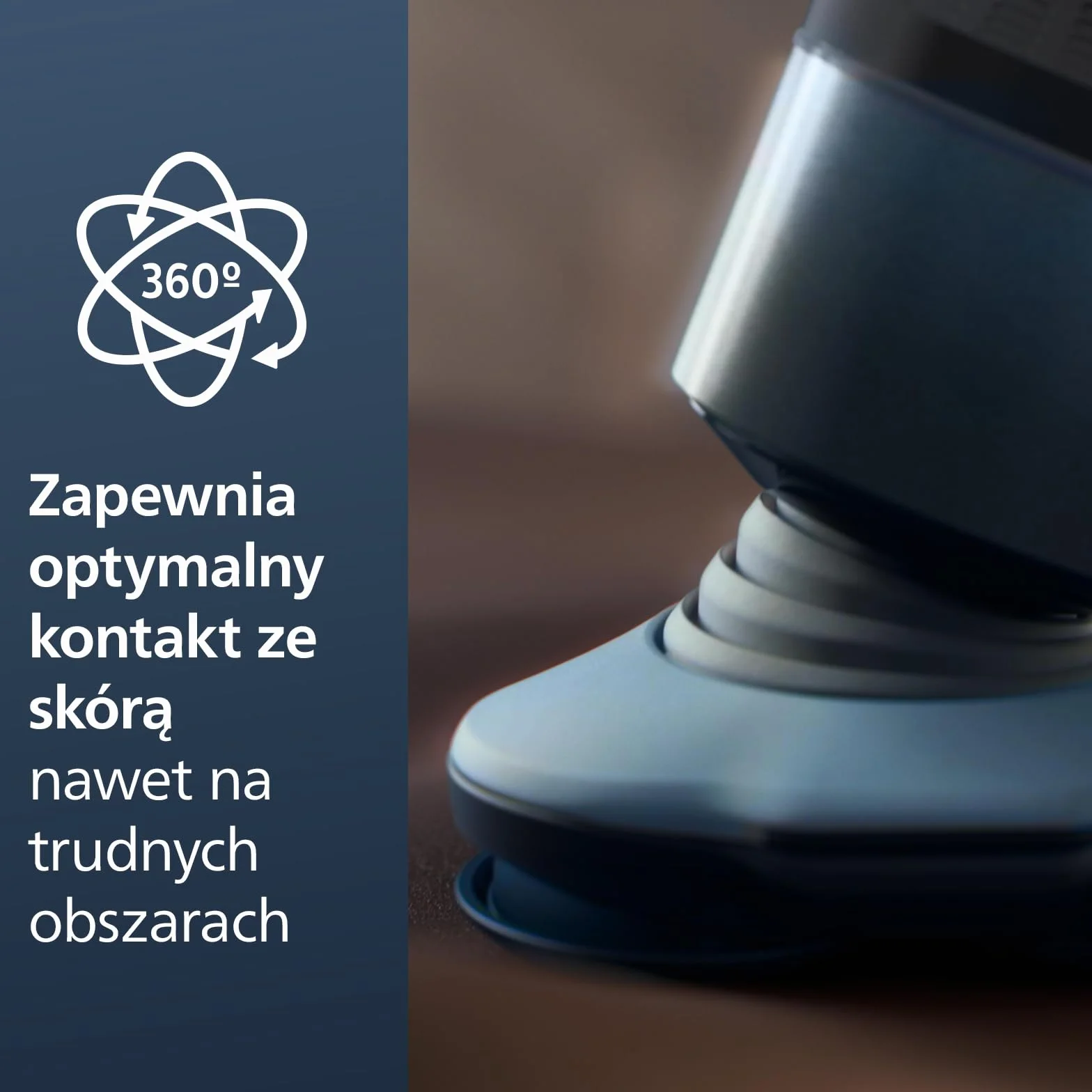 Philips Golarka Elektryczna z Serii 5000X, Golenie na Mokro i Sucho, Technologia Skin Protect, Elastyczna Głowica 360, 1 godz. Ładowania/5 min., Quick Charge, P-Cap, Srebrny, Model X5004/00