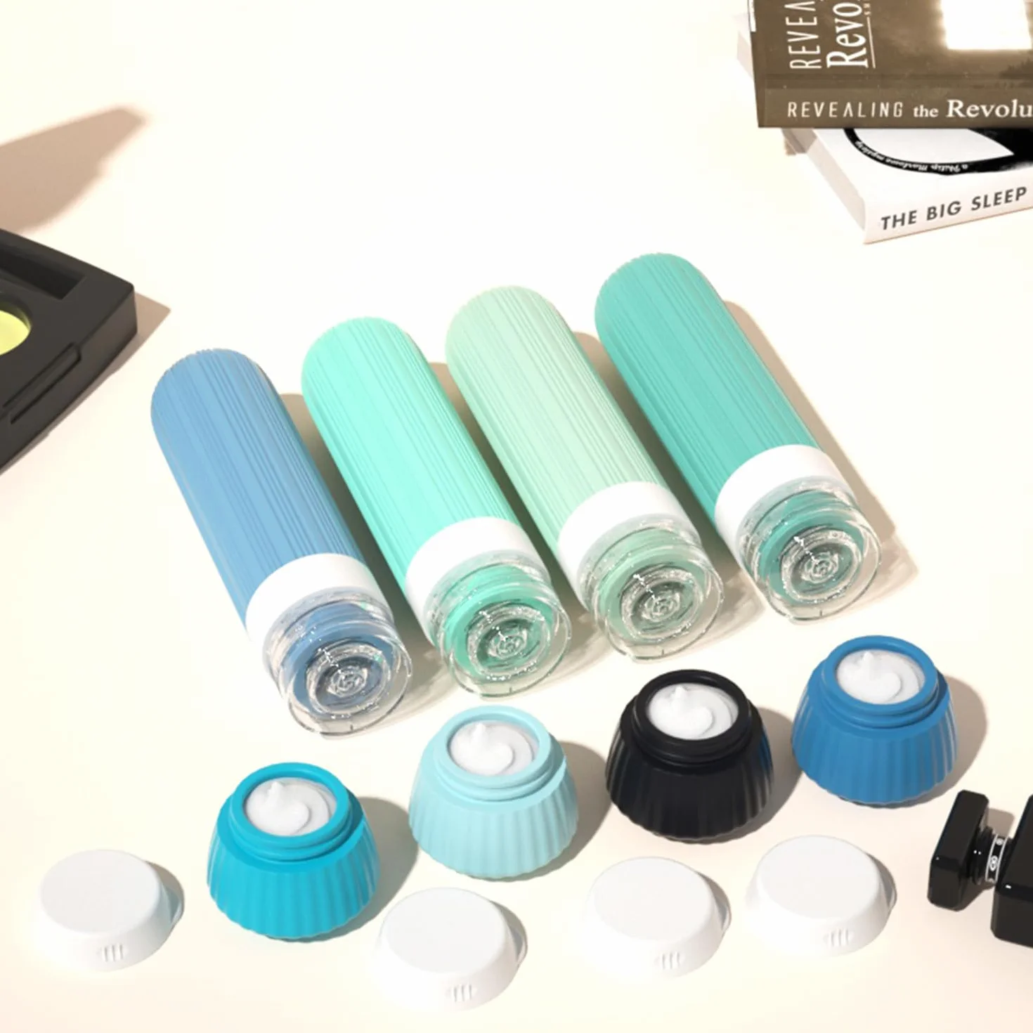 Zestaw silikonowych butelek podróżnych, do napełniania, 18 sztuk, zestaw podróżny z zatwierdzeniem TSA, Travel Essentials