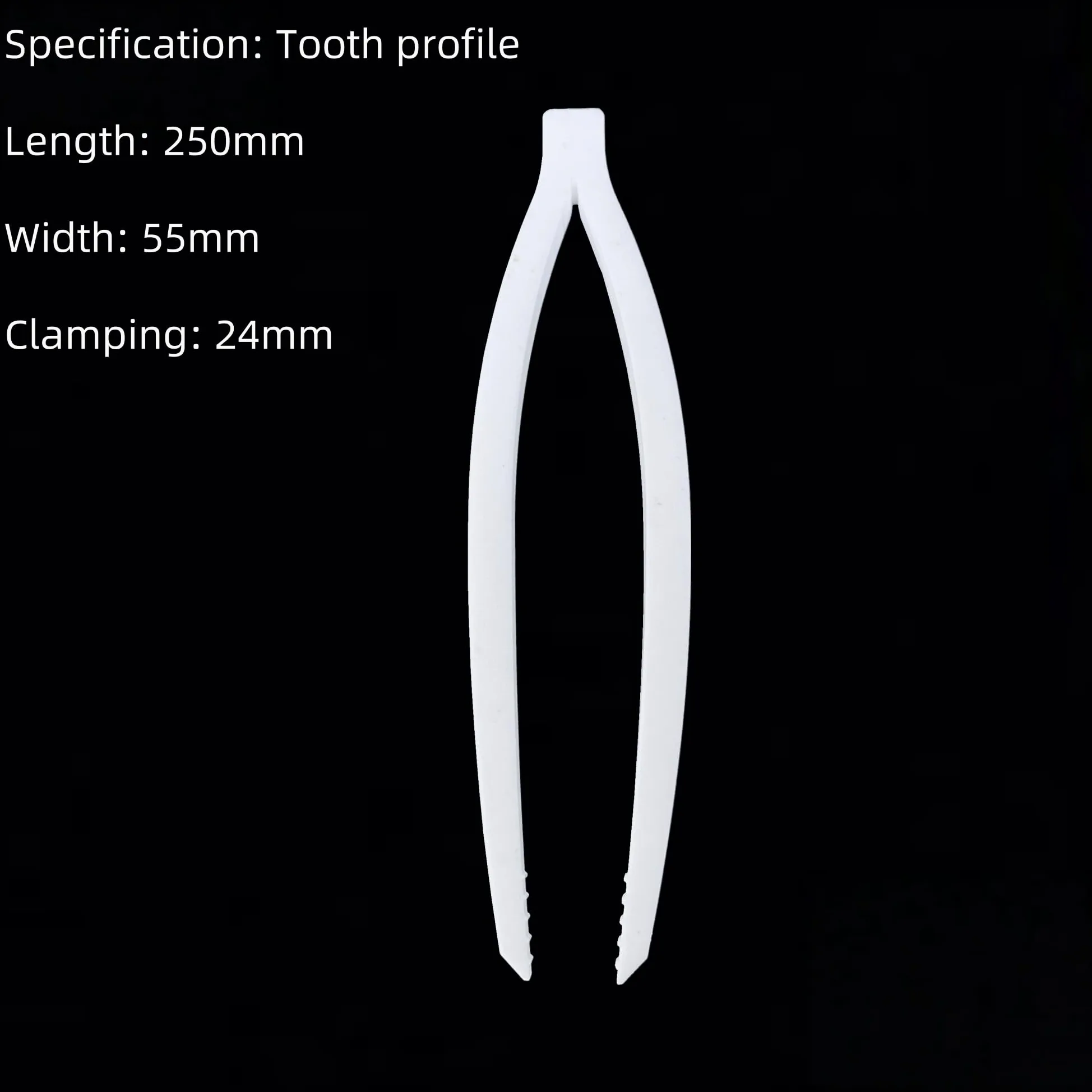 Pęseta z PTFE odporna na wysokie temperatury — Pęseta waflowa ze stali nierdzewnej powlekana PEFT do zastosowań przemysłowych — 1 szt.(Tooth Profile 250mm)