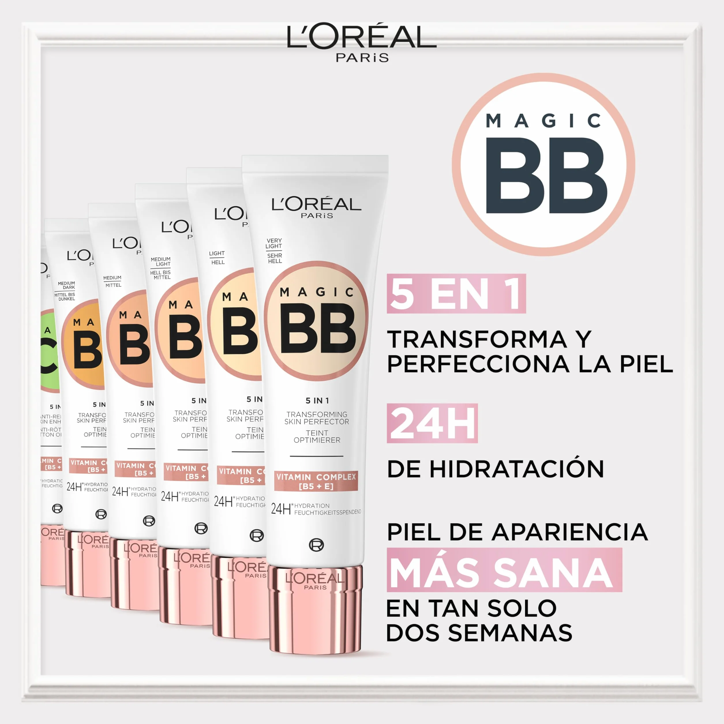 L'Oréal Paris 5 w 1 Wake Up And Glow C'est Magic BB Universal Skin Perfector 24 H/FPS 20 Clear