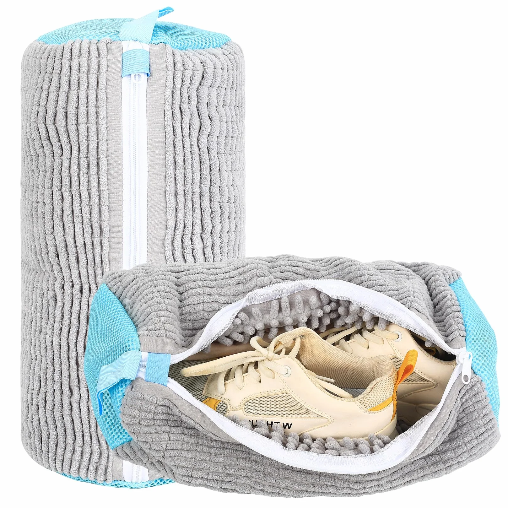 2 sztuki torby na buty do pralki, torby do prania w pralce, torba do prania w pralce z mikrofibry wielokrotnego użytku ochrona 360°, na buty gimnastyczne