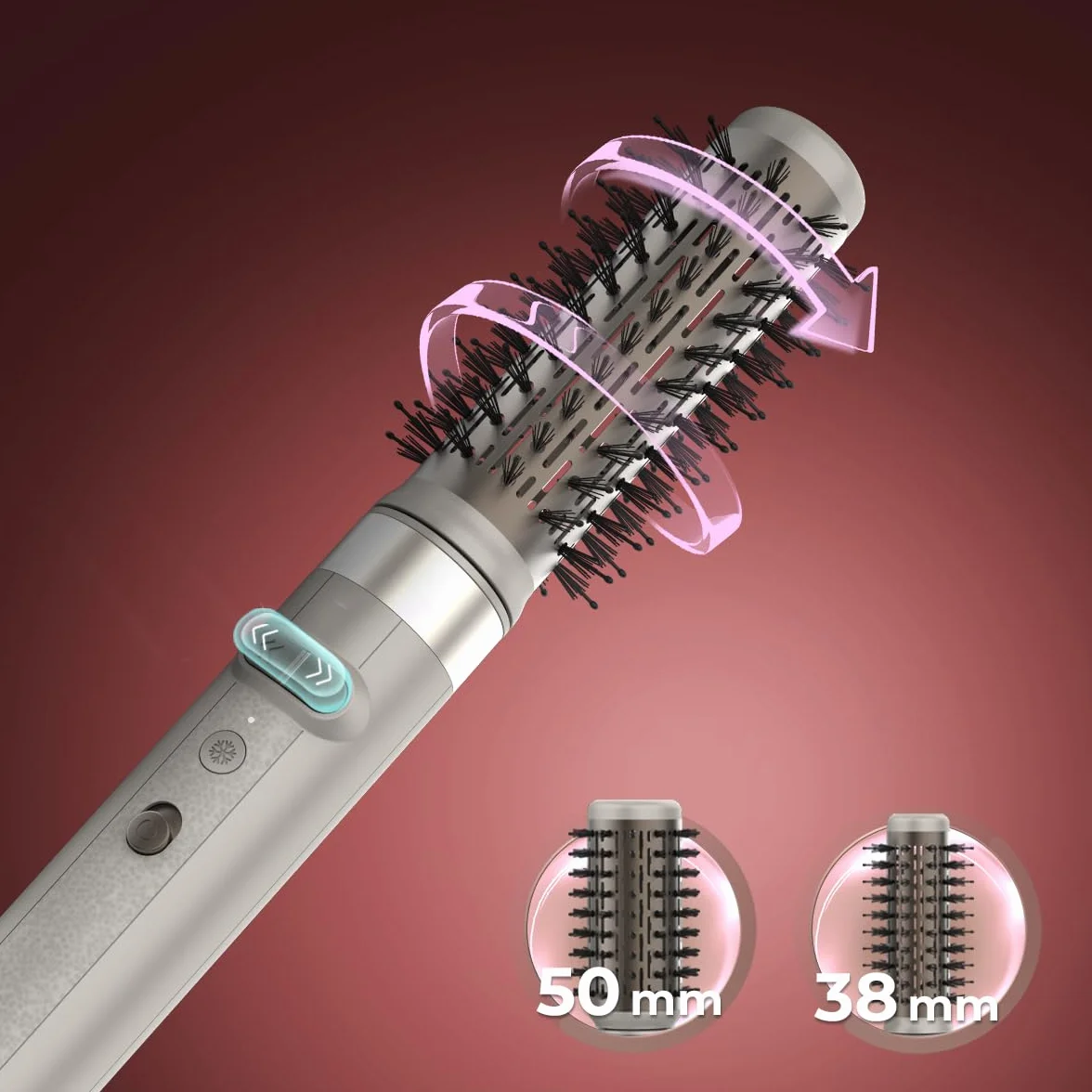 Cecotec Wielofunkcyjny styl do modelowania włosów, 8 głowic CeramicCare 8in1, AirGlam Gyro. 1500 W, gładki, kształtujący i pętelkowy, bezszczotkowy silnik, funkcja obrotowa i powłoka ceramiczna i