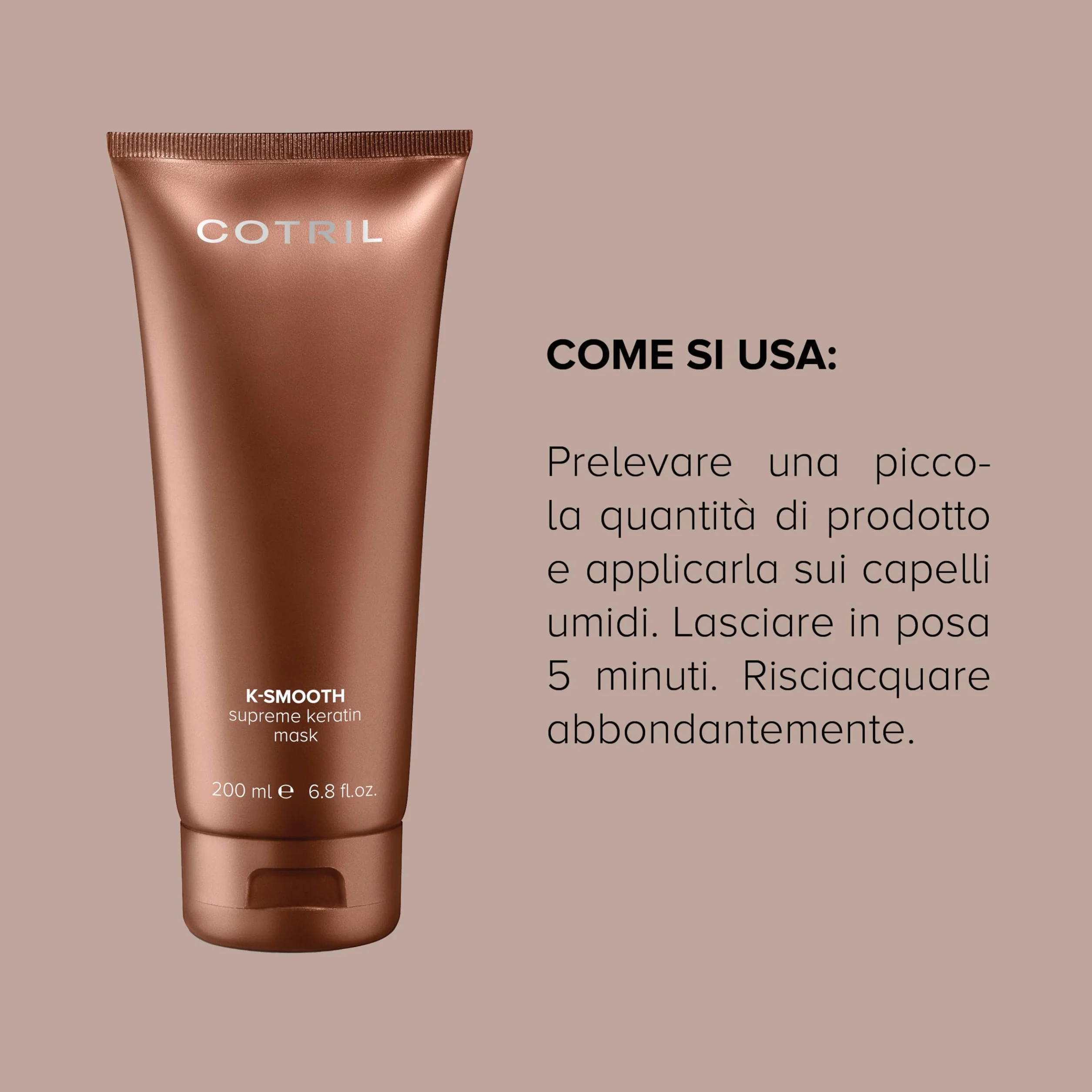Cotril K-Smooth Supreme Keratin Mask 200ml Maschera Anti-Crespo
