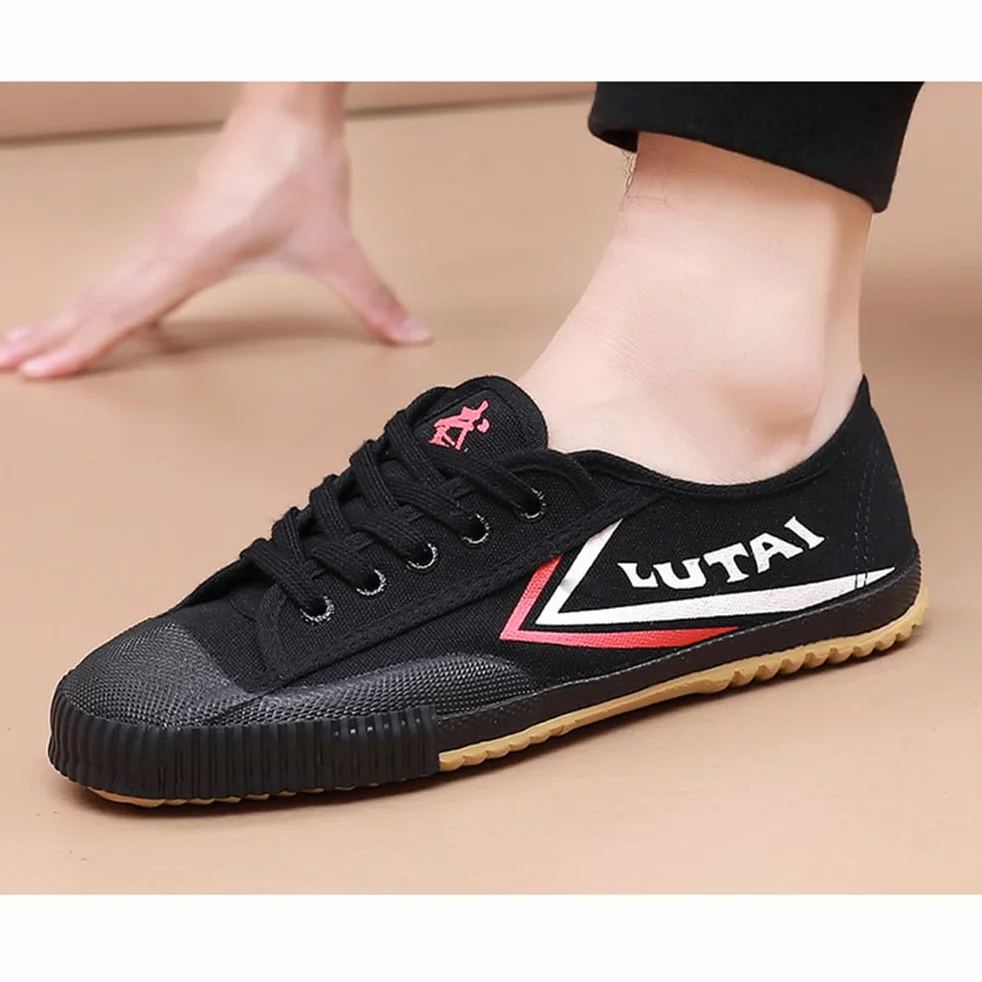 Buty do sztuk walki Unisex Tai-Chi Sneakers Shaolin Monk Buty do sztuk walki Moda Qigong Trainerss,Black,38 EU