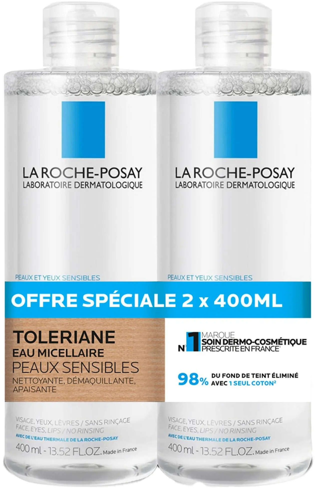 La Roche-Posay Toleriane Micellar Water Wrażliwa 2x400ml