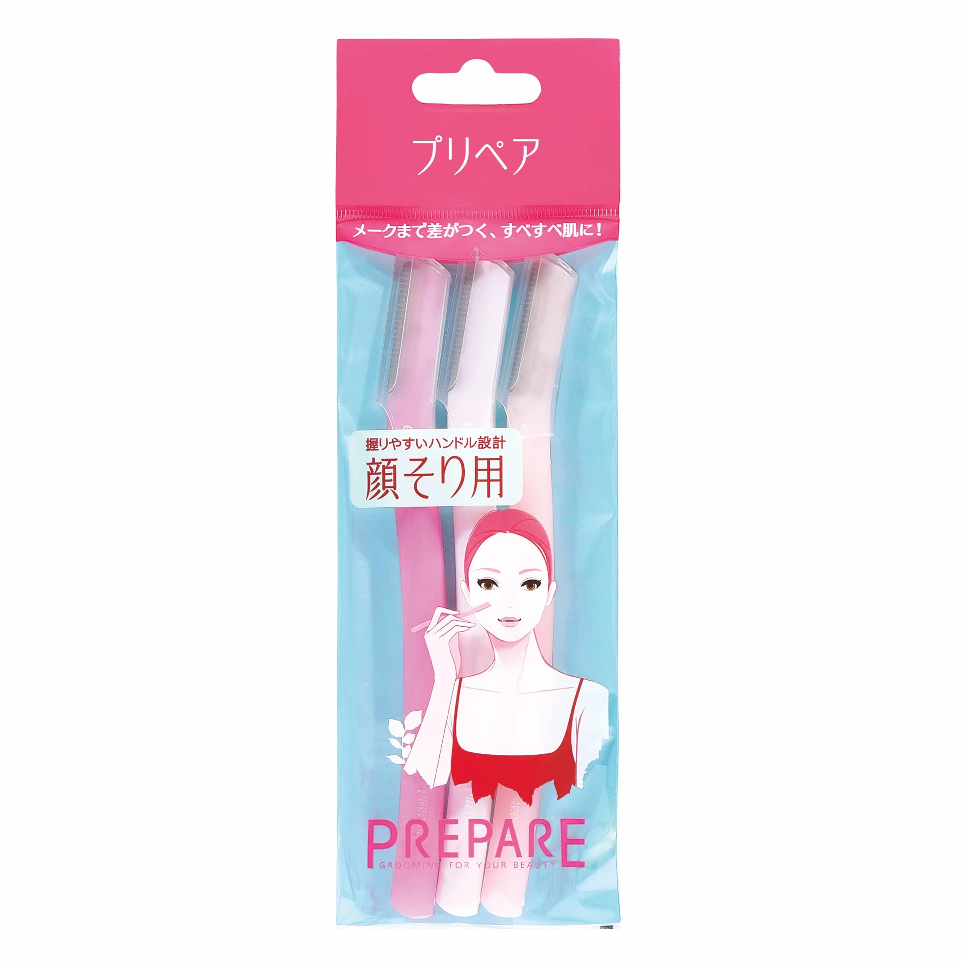 SHISEIDO 3-częściowa maszynka do golenia do twarzy, duża (import z Japonii)