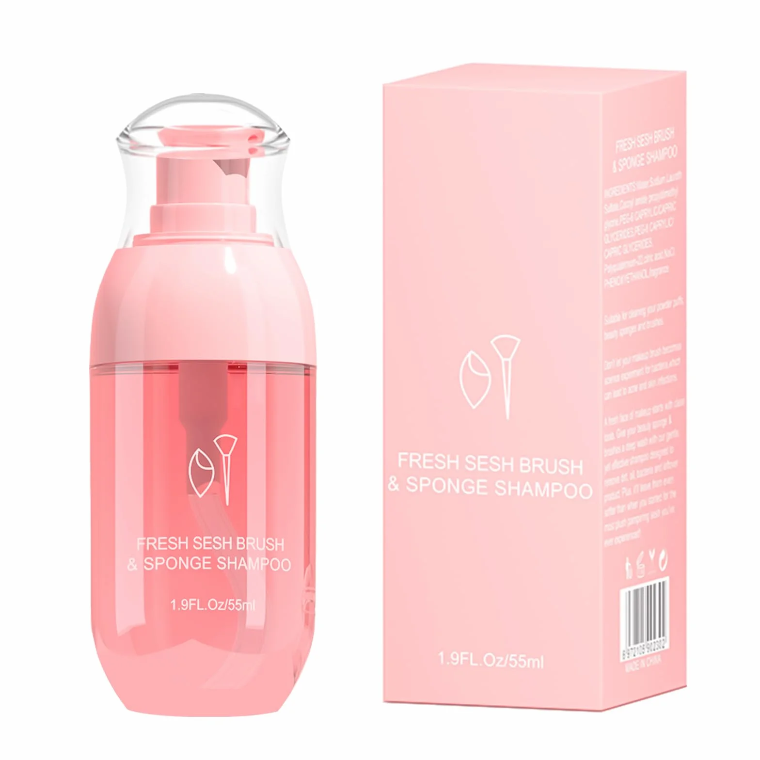 Zestaw do czyszczenia pędzli do makijażu 55 ml, szybkoschnący, miękki płyn