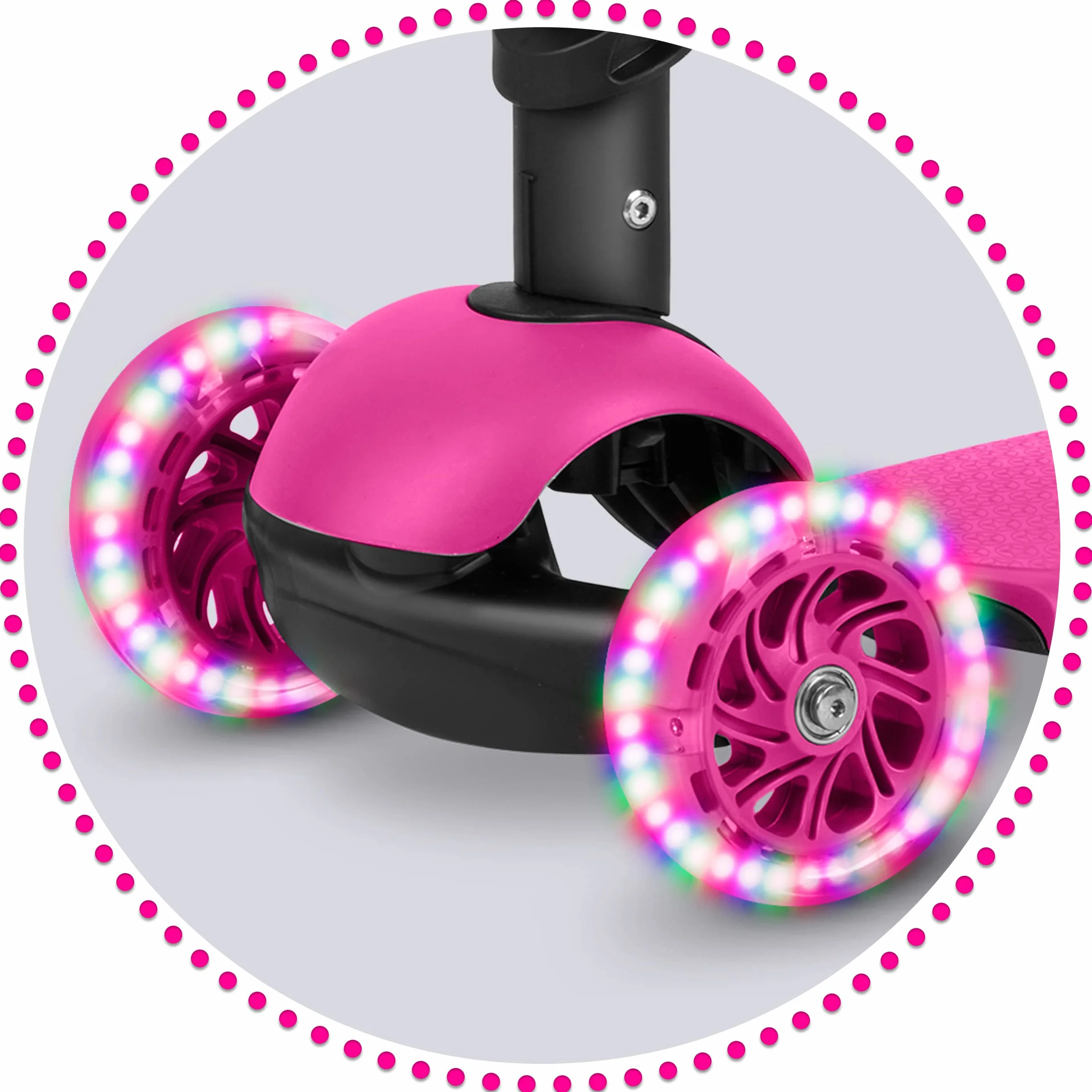 Hulajnoga trójkołowa dla dzieci 3w1 Buggy Ricokids balansowa z siedziskiem różowa