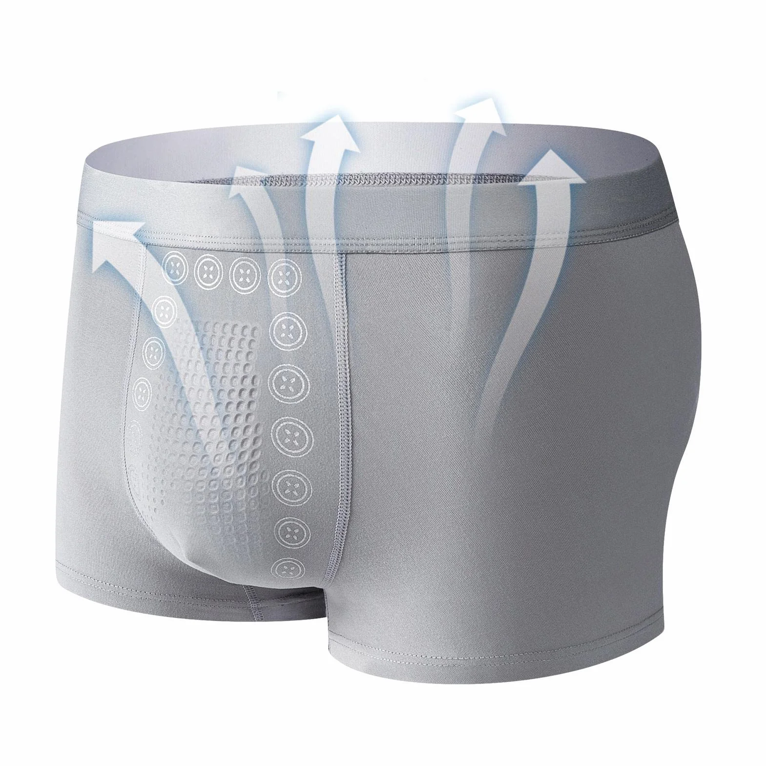 Bokserki Dla M? ?czyzn | Magnetyczna bielizna dla m? ?czyzn lato - Ice Silk Bokserki Krótkie Fitness Sport Bokserki Szybkoschn?ce Vesone