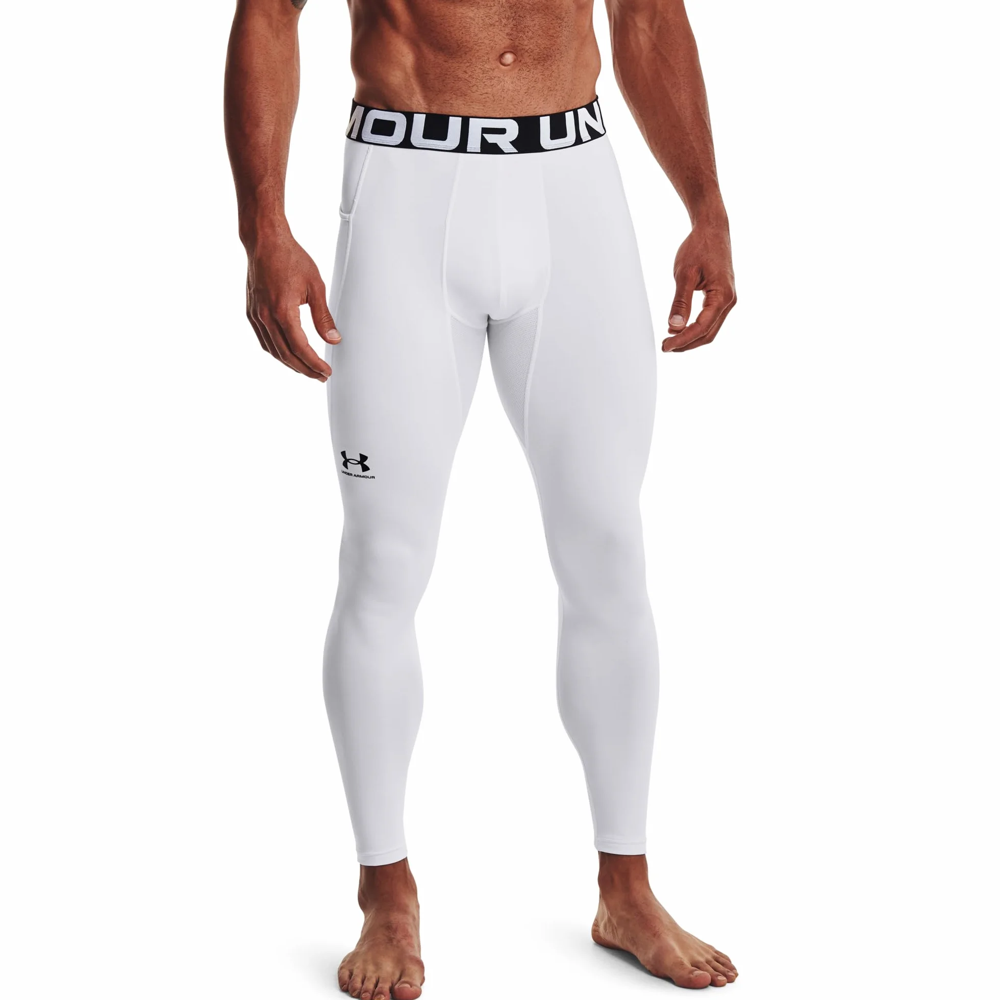 Under Armour Cg Armour Leggings - Ultra ciepłe legginsy sportowe, spodnie do biegania dla mężczyzn z 4-kierunkowym stretchem i technologią zapobiegającą powstawaniu nieprzyjemnych zapachów Mężczyźni