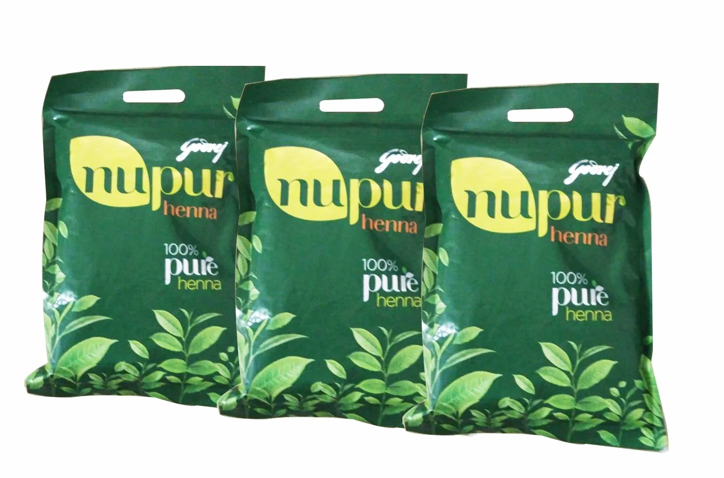 Godrej Nupur Mehndi Naturalna henna z 9 ziół, 400 g (opakowanie 3)