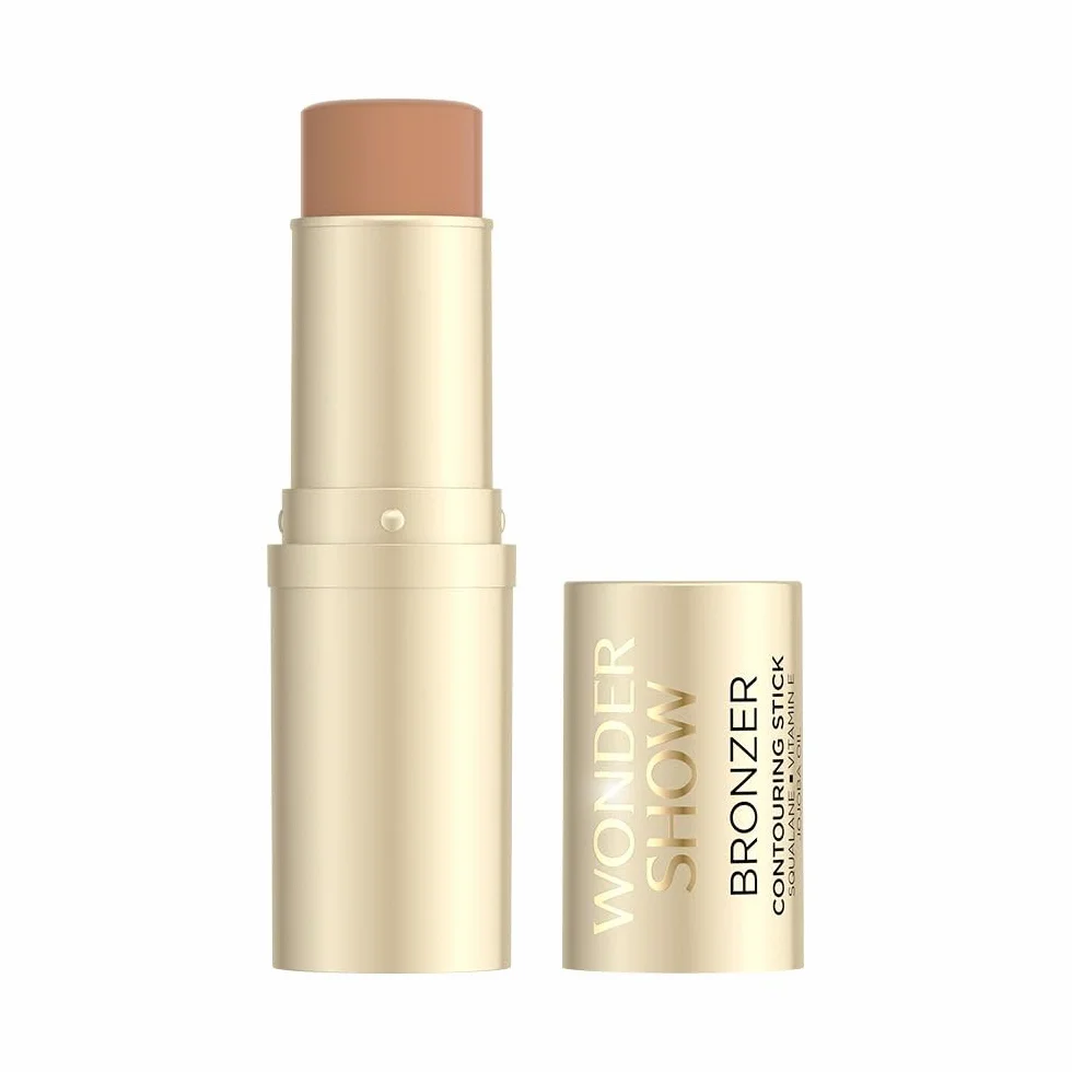 Eveline Cosmetics Wonder Show bronzer Stick nr 02 – wegańska kremowa formuła z olejkiem jojoba i witaminą E do naturalnego konturowania