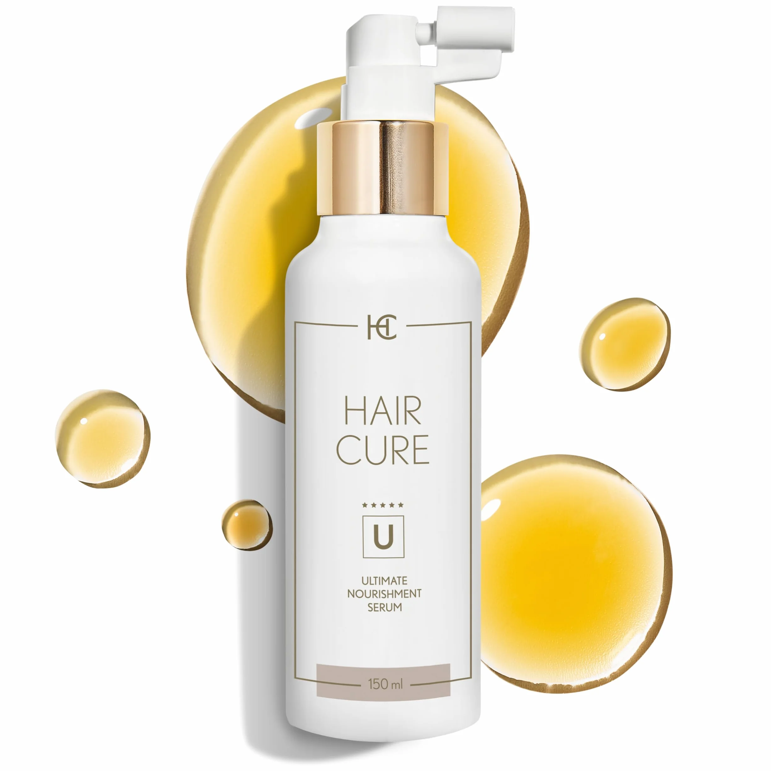 HAIR CURE Odżywcze Serum Przeciw Wypadaniu Włosów 150 ml - Ultramocna Kuracja Hamująca Łysienie - 16 Nanocząsteczkowe Składniki Aktywne i 3 peptydy biomimetyczne
