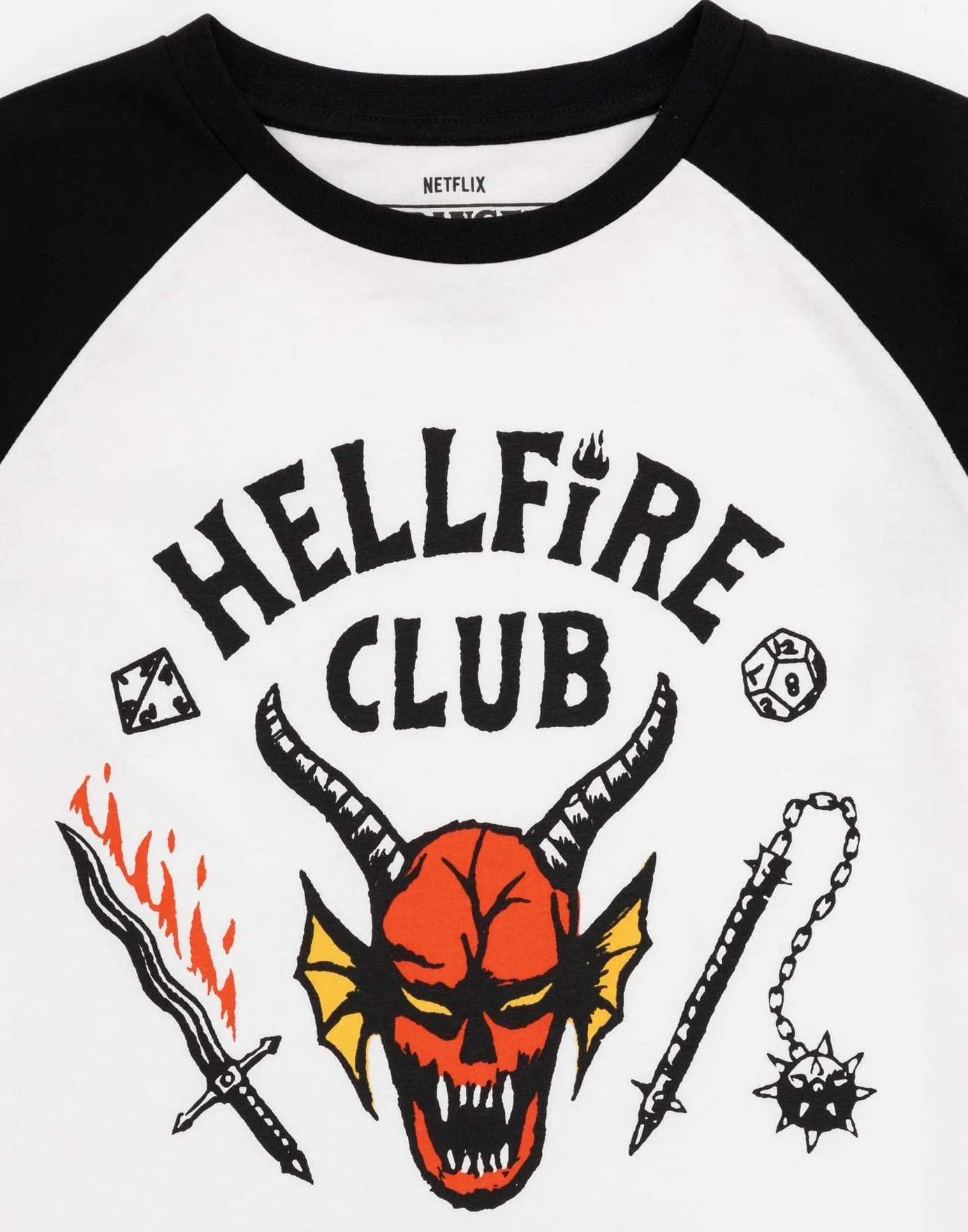 Stranger Things Piżamy dla dzieci | Unisex Hellfire Club Outfit Eddie Eleven Mike Dustin Max Members T-shirt Loungepants Co-Ord Pjs Set | Gadżety serialowe Netflix