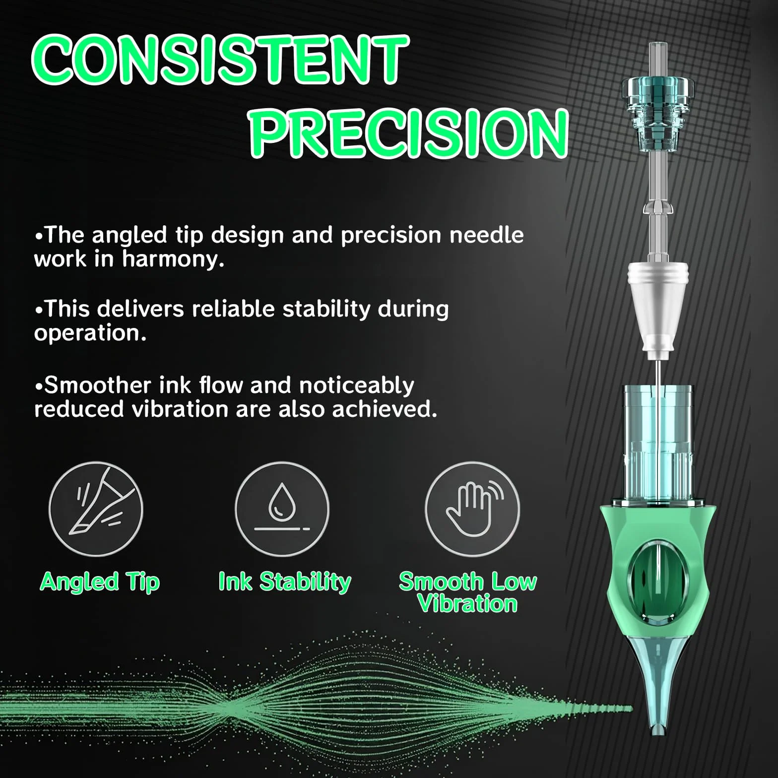 ATOMUS 9RL Tattoo Cartridge Needles 10pcs with Silicone Cover for Tattoo Machine