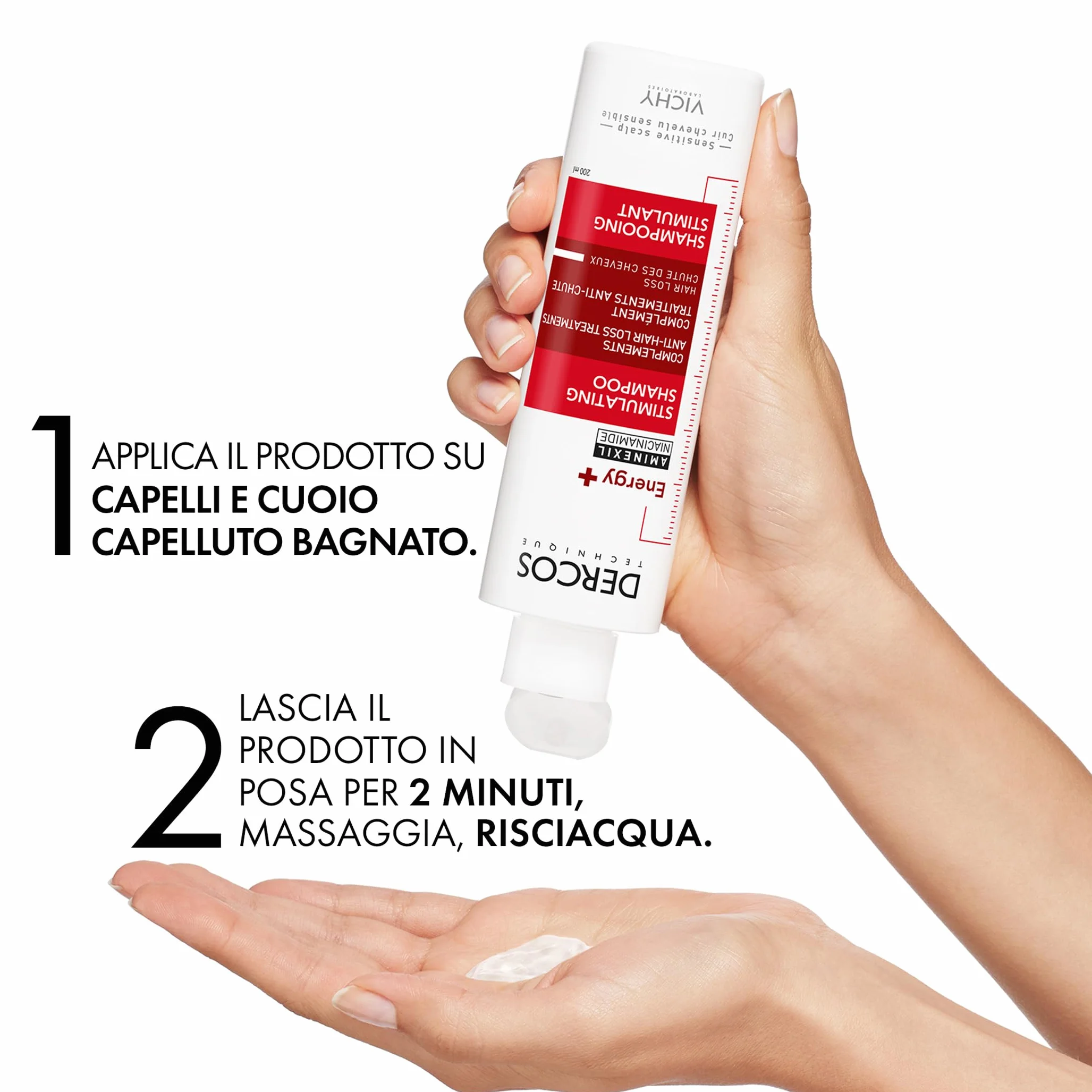 Vichy Energising Szampon 400 ml Biały Czerwony
