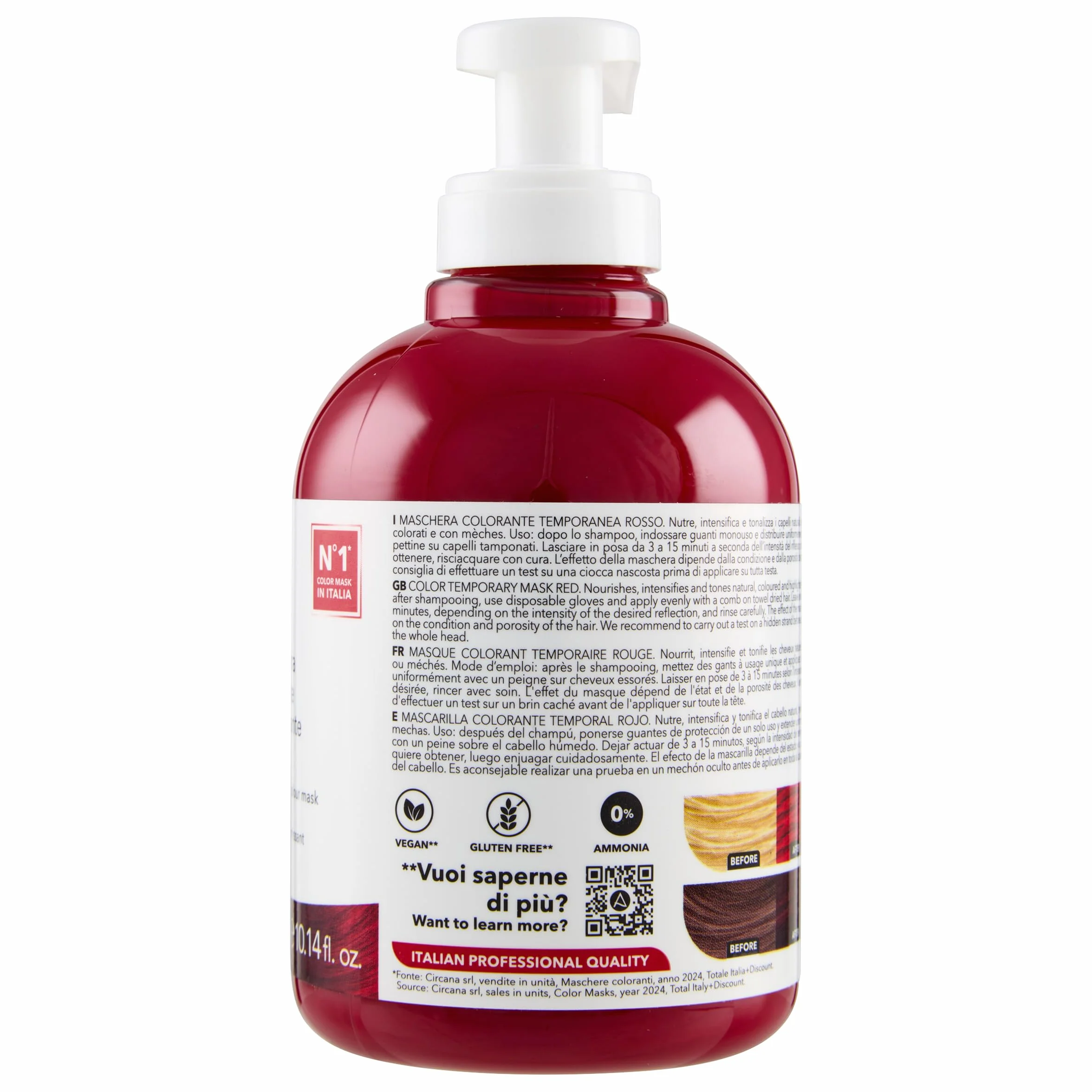 Alama SOS Color e Go Barwiąca maska do włosów czerwona 300 ml